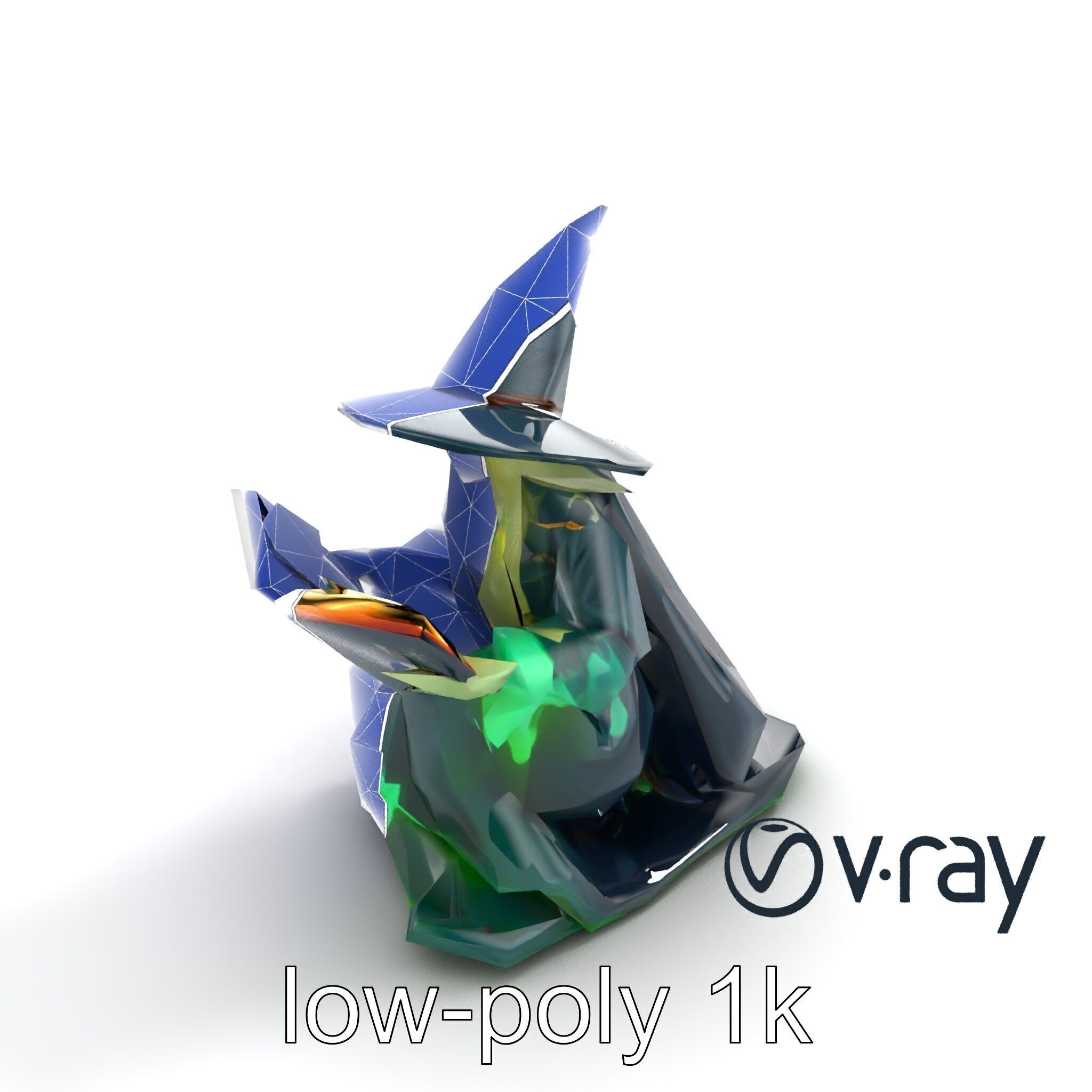 Witch and Cauldron Mystical Character model pack Low-poly 3D model_17