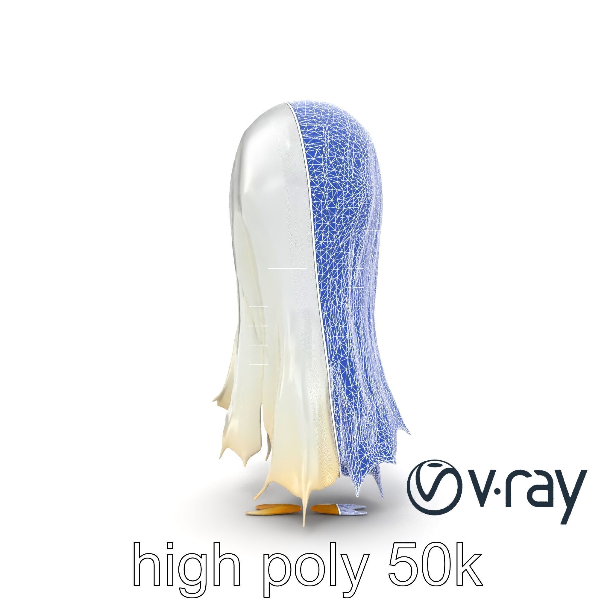 Translucent Ghost Tattered Appearance model pack Low-poly 3D model_28