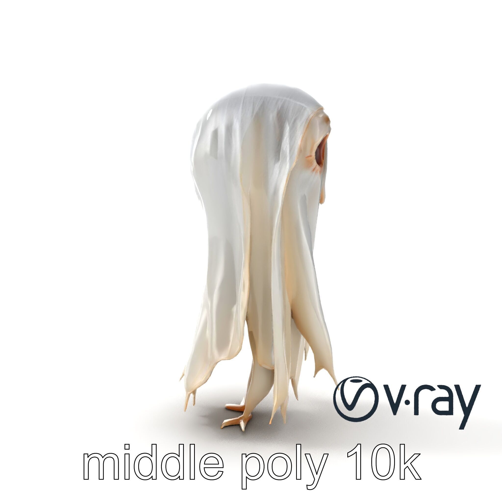 Translucent Ghost Tattered Appearance model pack Low-poly 3D model_17