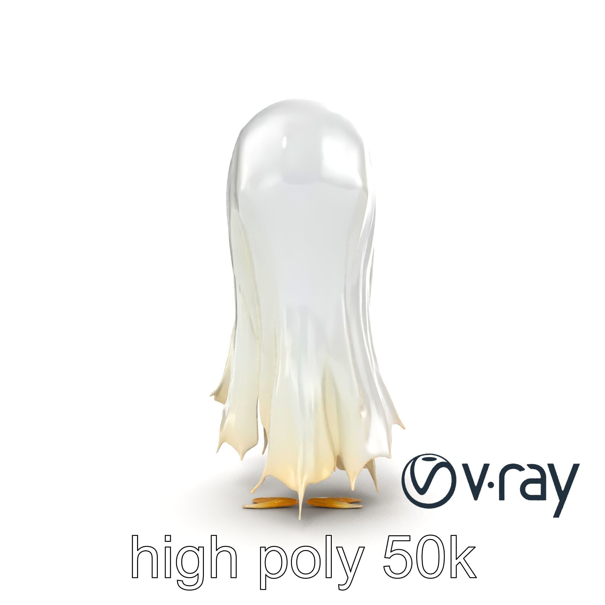 Translucent Ghost Tattered Appearance model pack Low-poly 3D model_20
