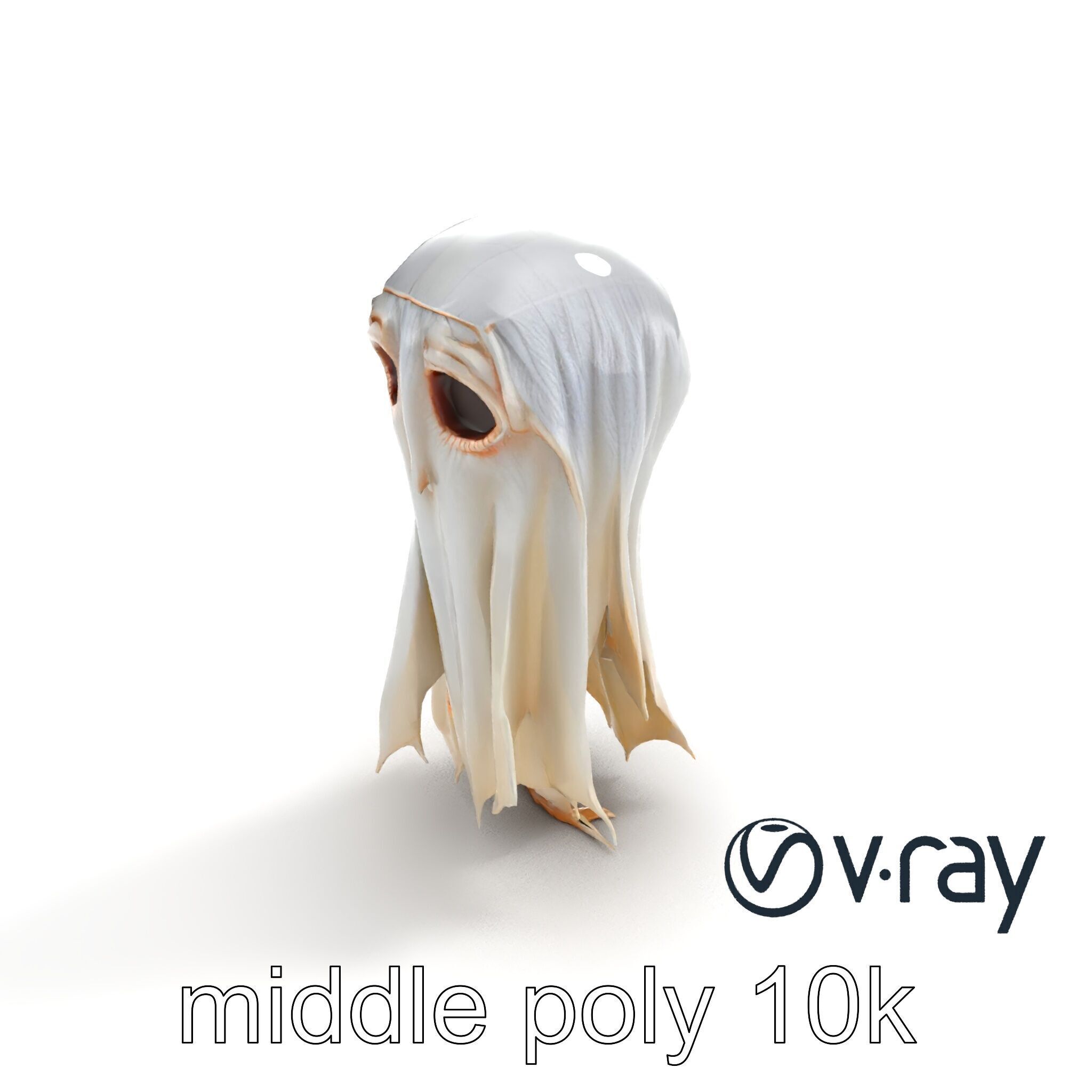 Translucent Ghost Tattered Appearance model pack Low-poly 3D model_7