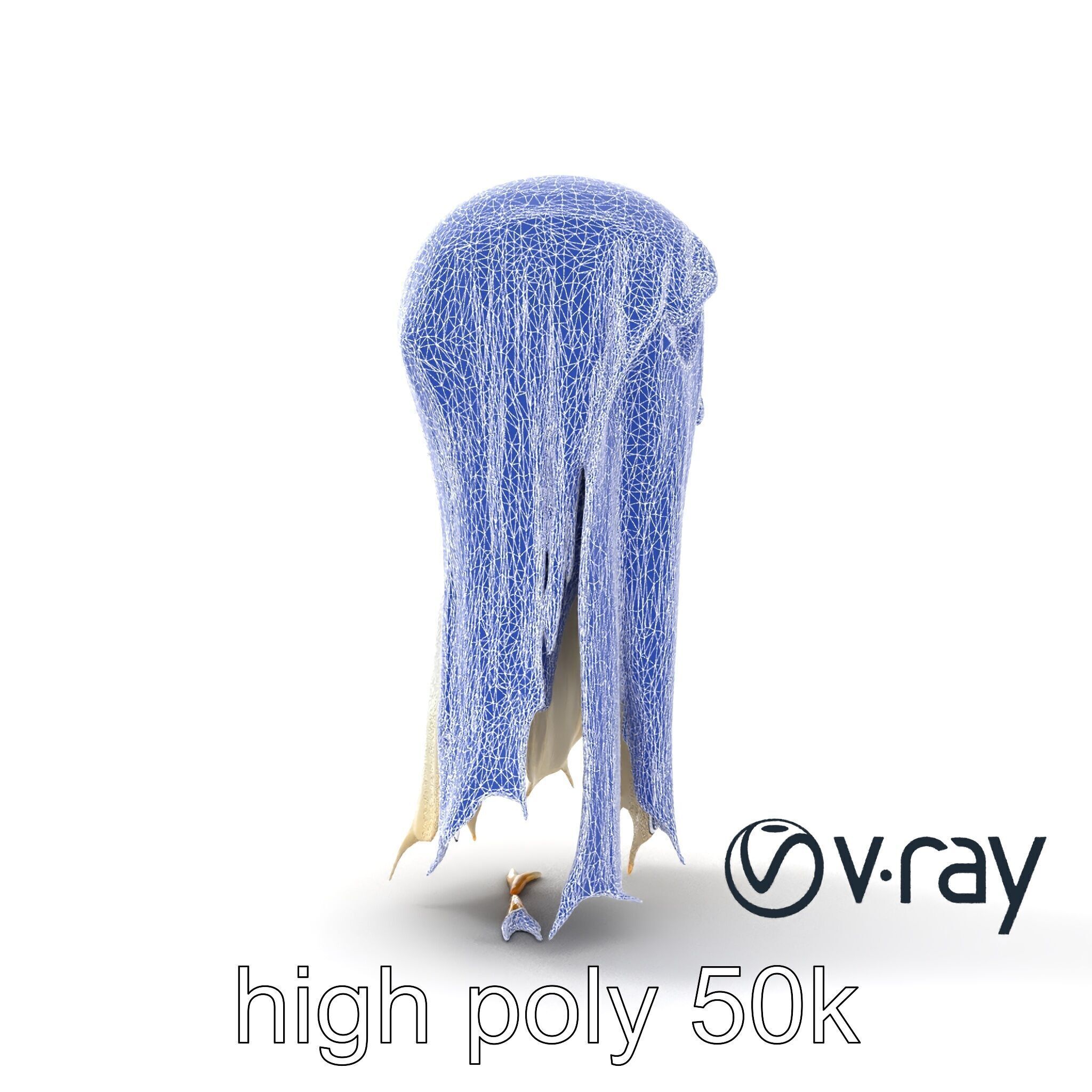 Translucent Ghost Tattered Appearance model pack Low-poly 3D model_21