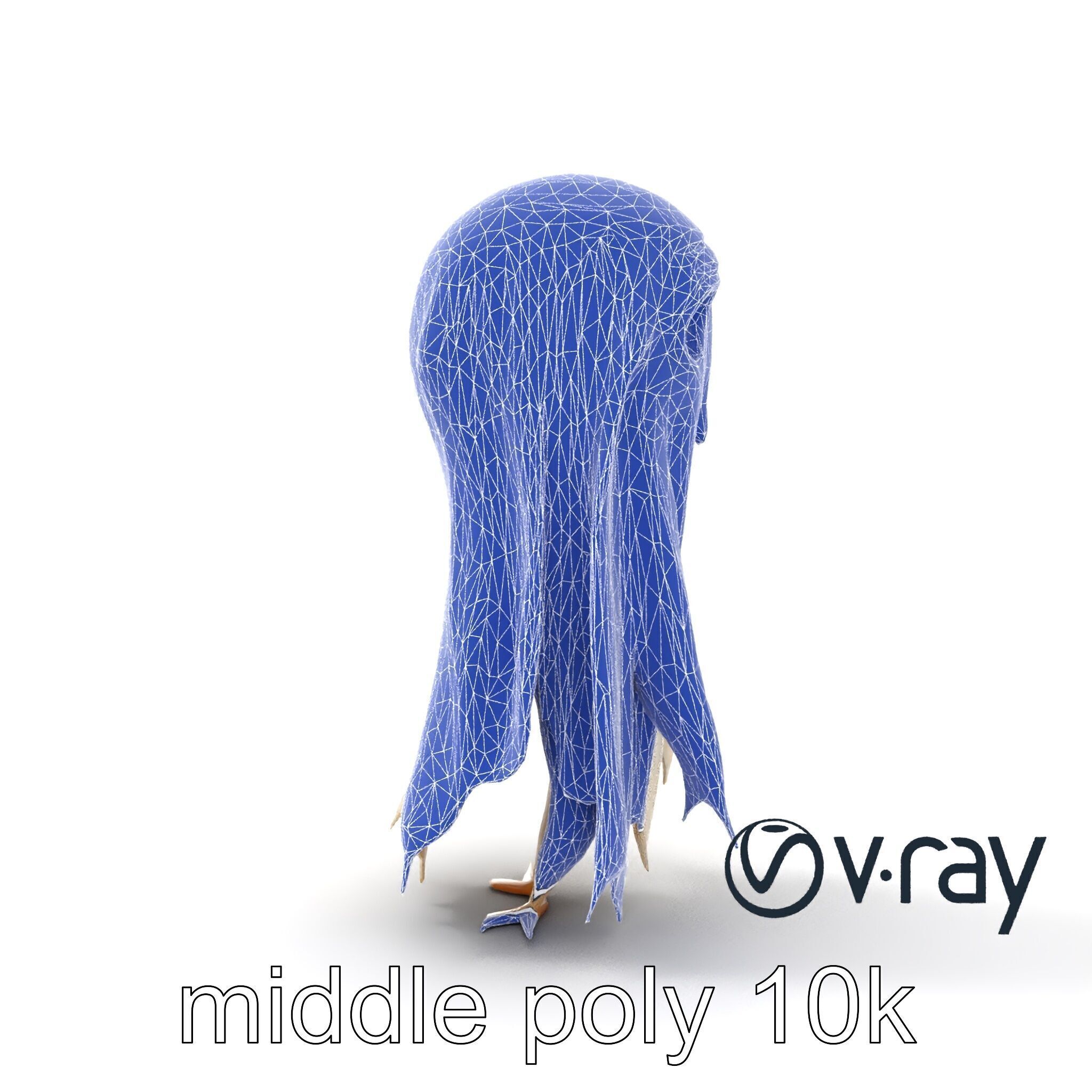 Translucent Ghost Tattered Appearance model pack Low-poly 3D model_30