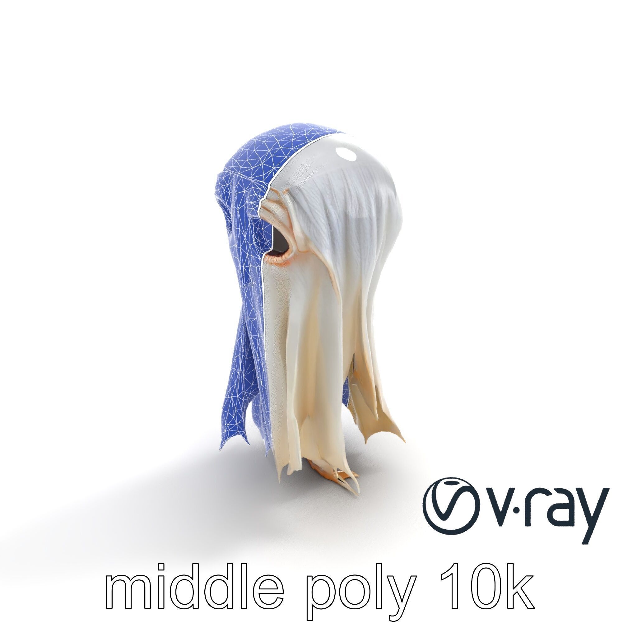 Translucent Ghost Tattered Appearance model pack Low-poly 3D model_10
