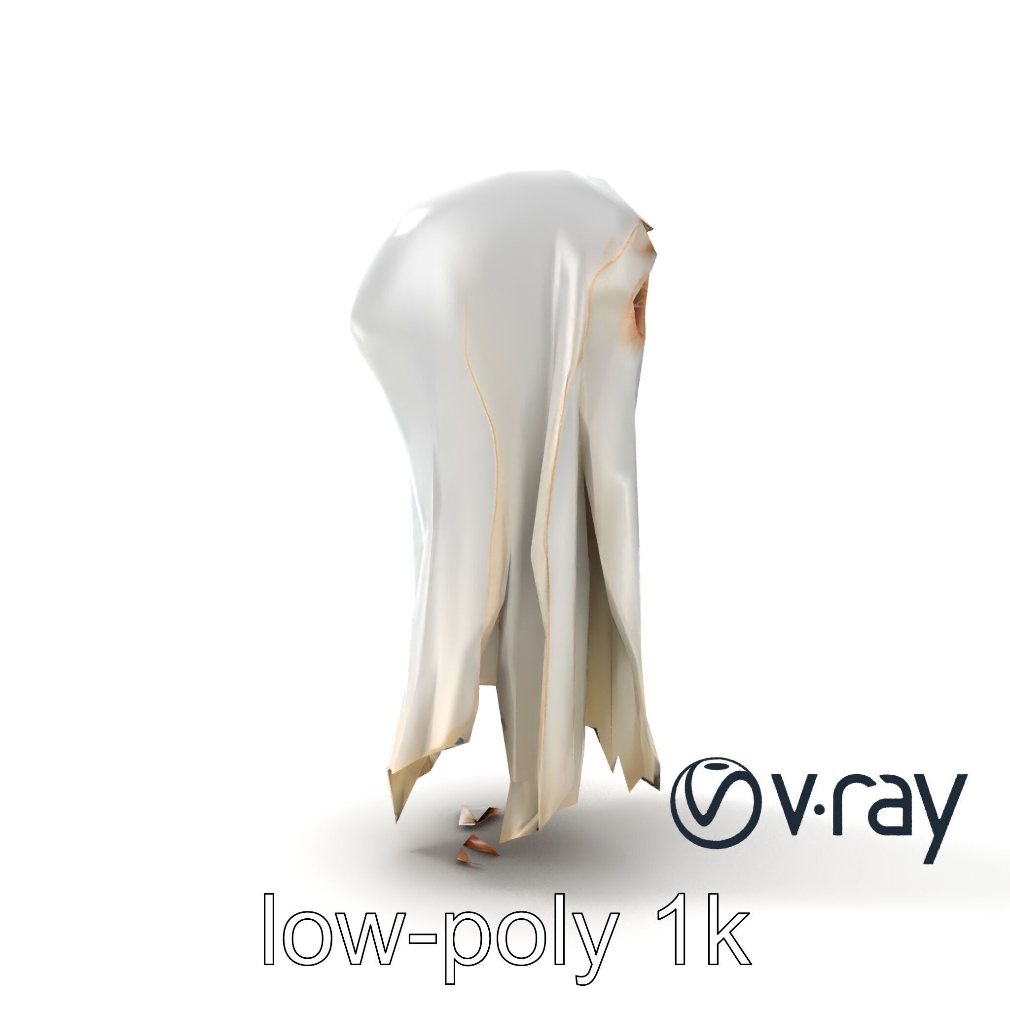 Translucent Ghost Tattered Appearance model pack Low-poly 3D model_11