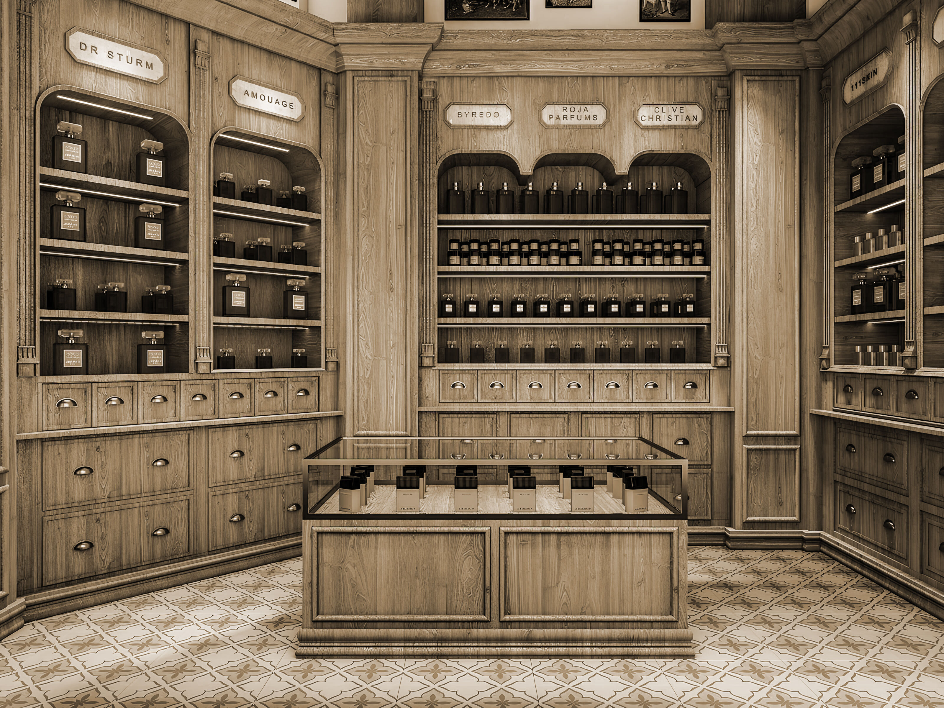 Perfume -  Chocolate Store interior design 3Ds Max Vray  3D model_3