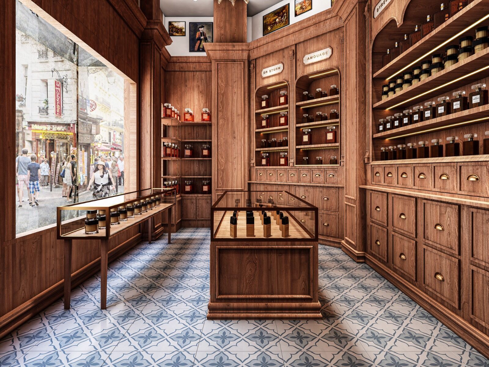 Perfume -  Chocolate Store interior design 3Ds Max Vray  3D model_1