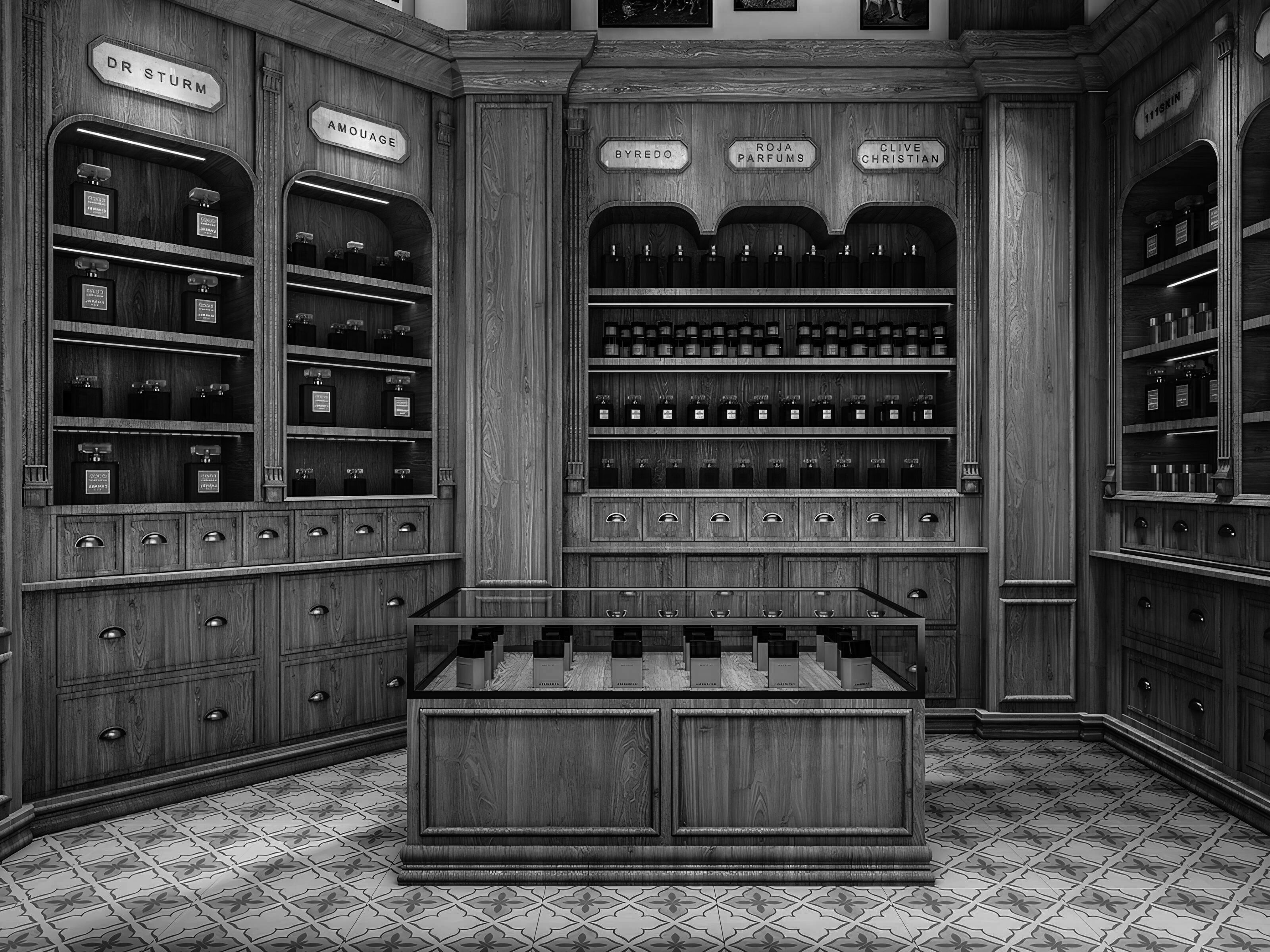 Perfume -  Chocolate Store interior design 3Ds Max Vray  3D model_5