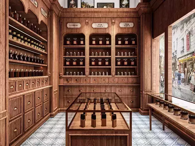 Perfume -  Chocolate Store interior design 3Ds Max Vray 
