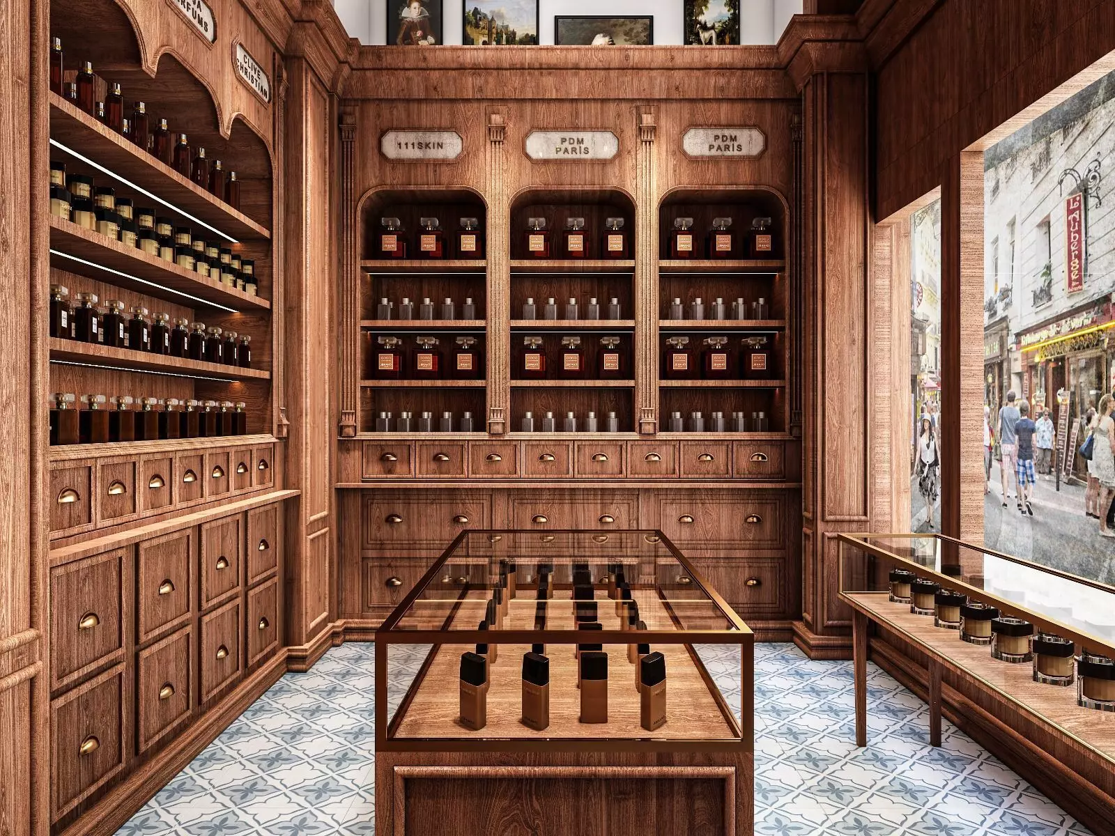 Perfume -  Chocolate Store interior design 3Ds Max Vray  3D model_0