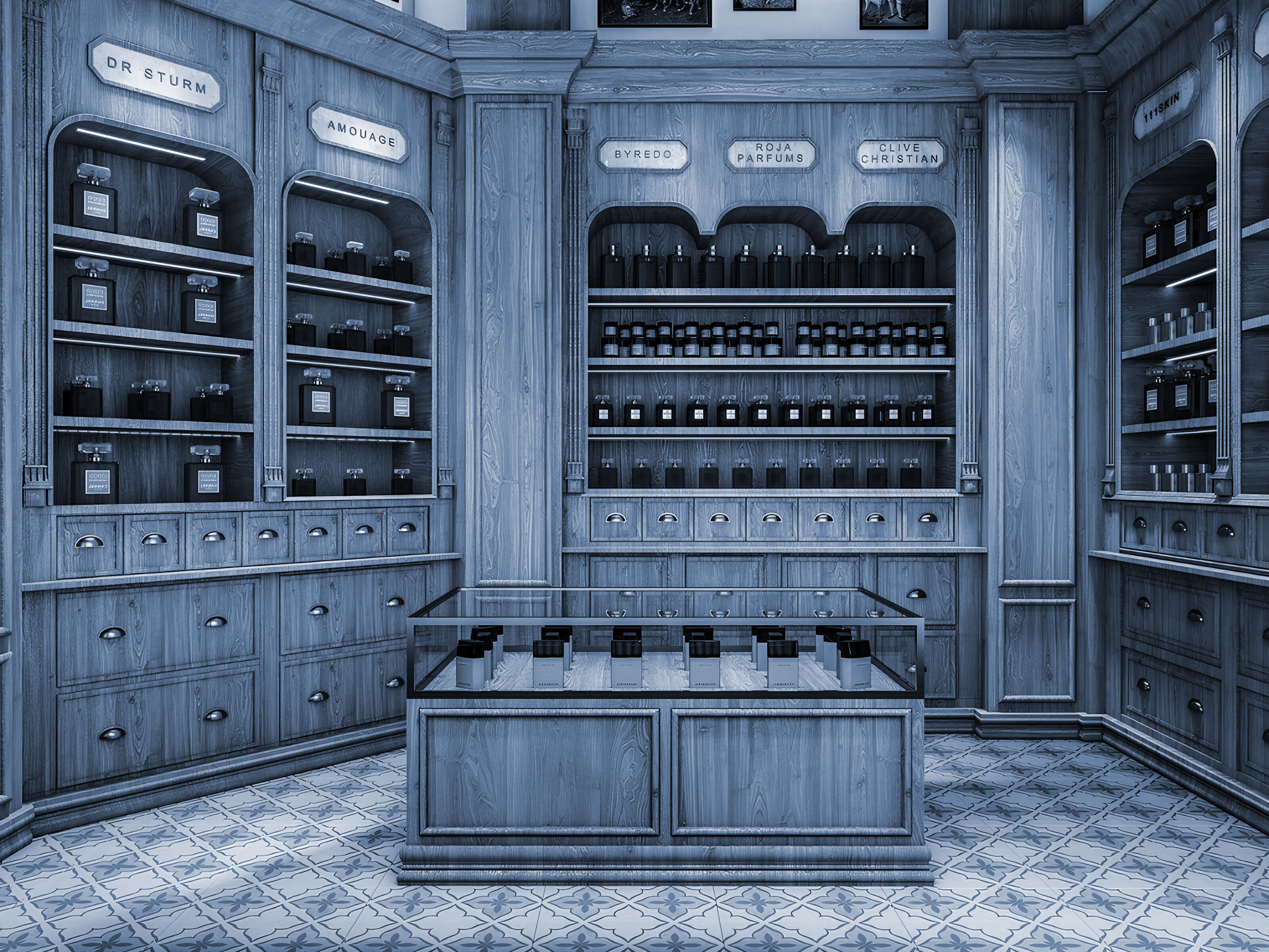 Perfume -  Chocolate Store interior design 3Ds Max Vray  3D model_6