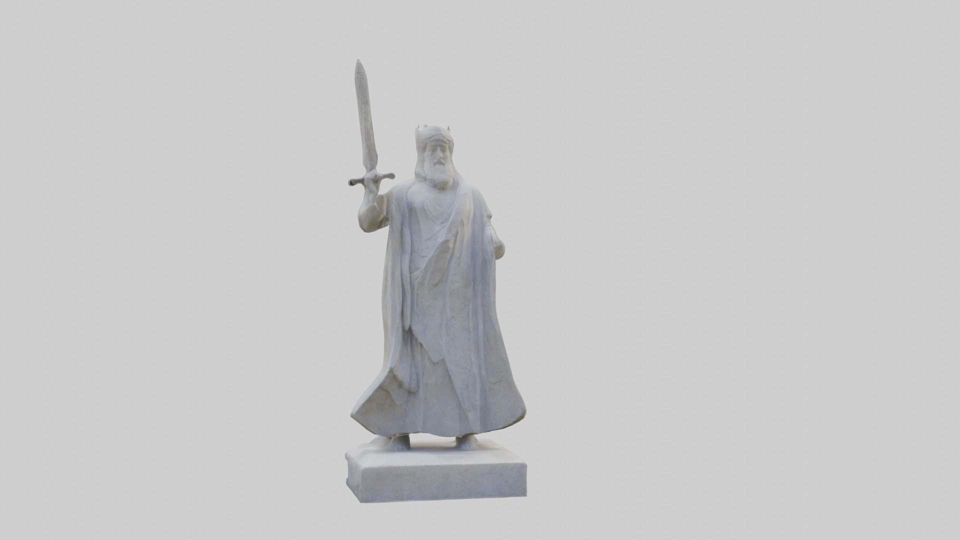 Carved stone statue model Low-poly 3D model_18