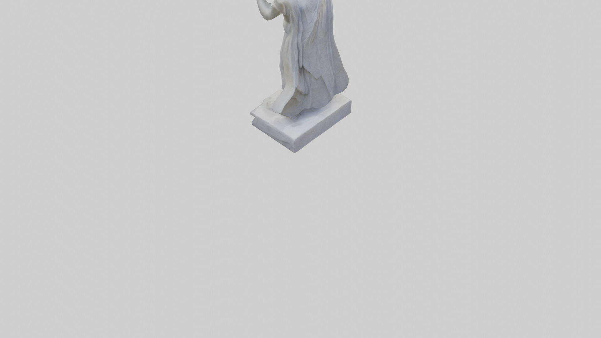 Carved stone statue model Low-poly 3D model_6