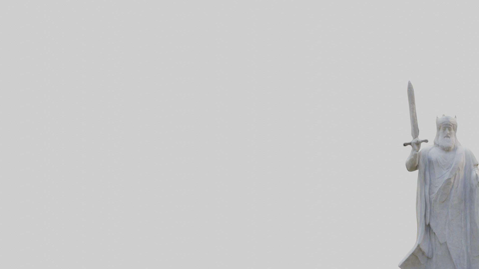 Carved stone statue model Low-poly 3D model_21