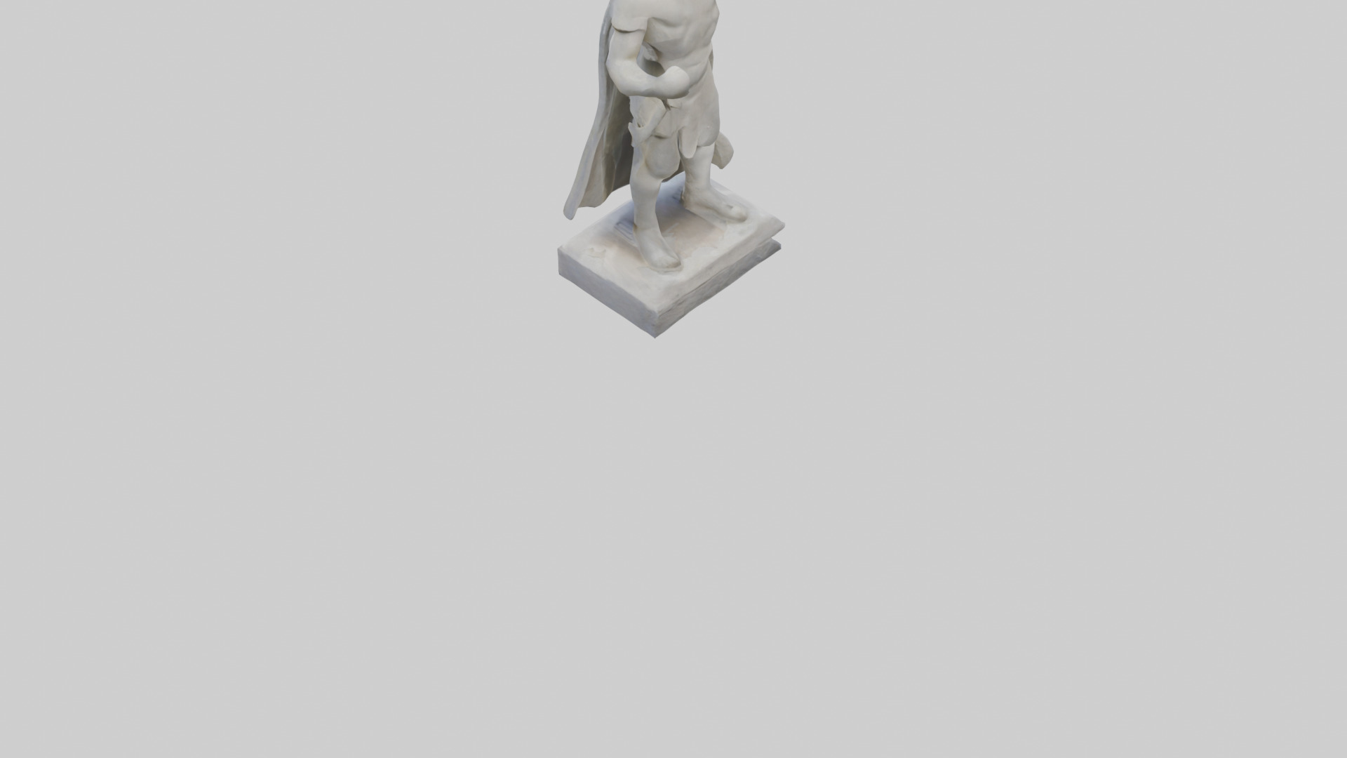 Carved stone statue model Low-poly 3D model_3