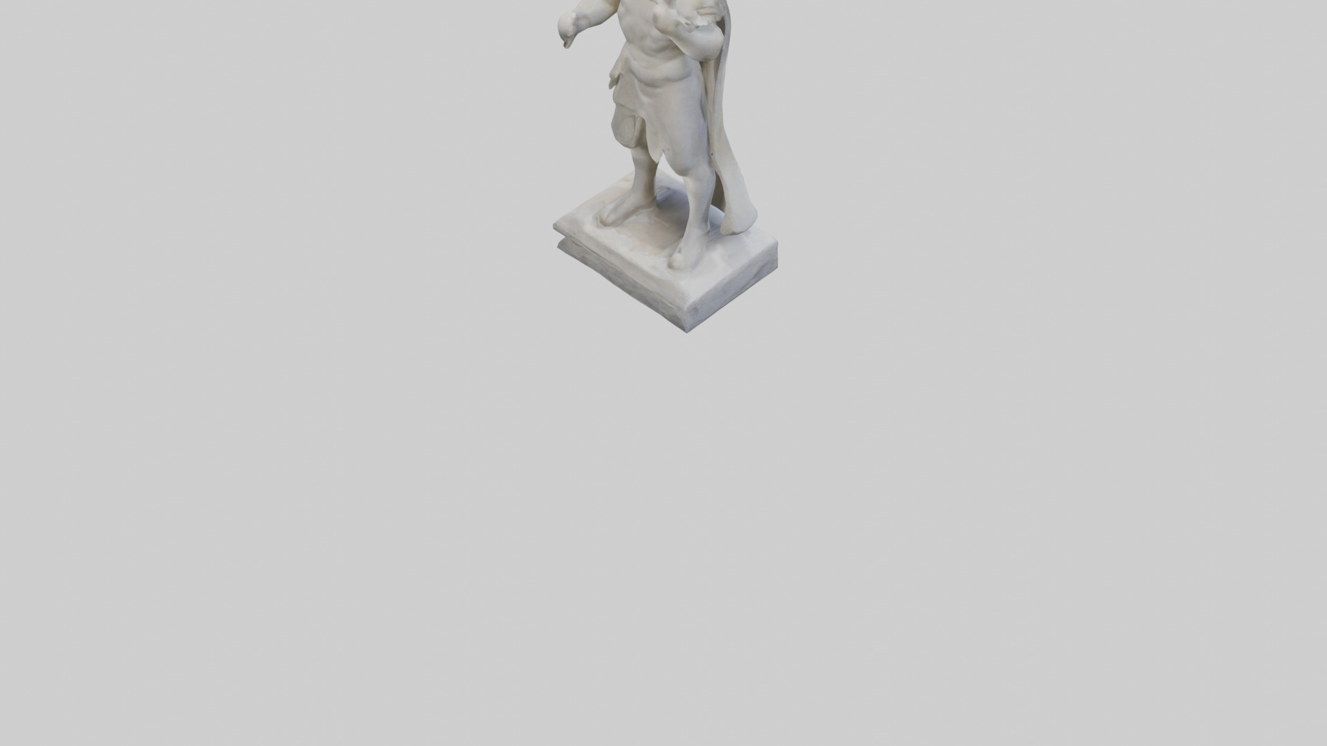 Carved stone statue model Low-poly 3D model_4