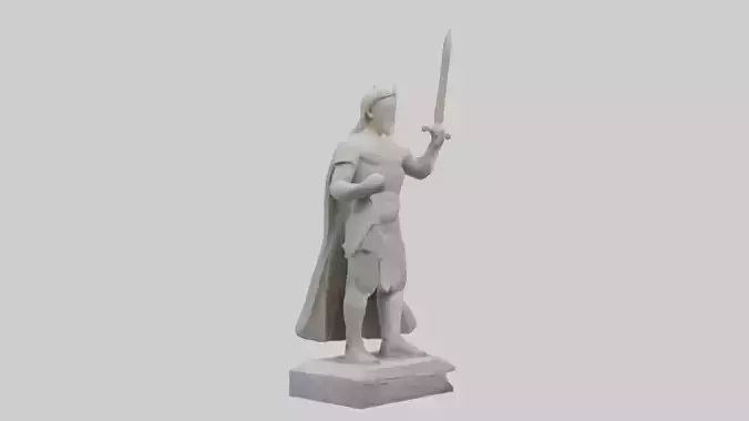 Carved stone statue model