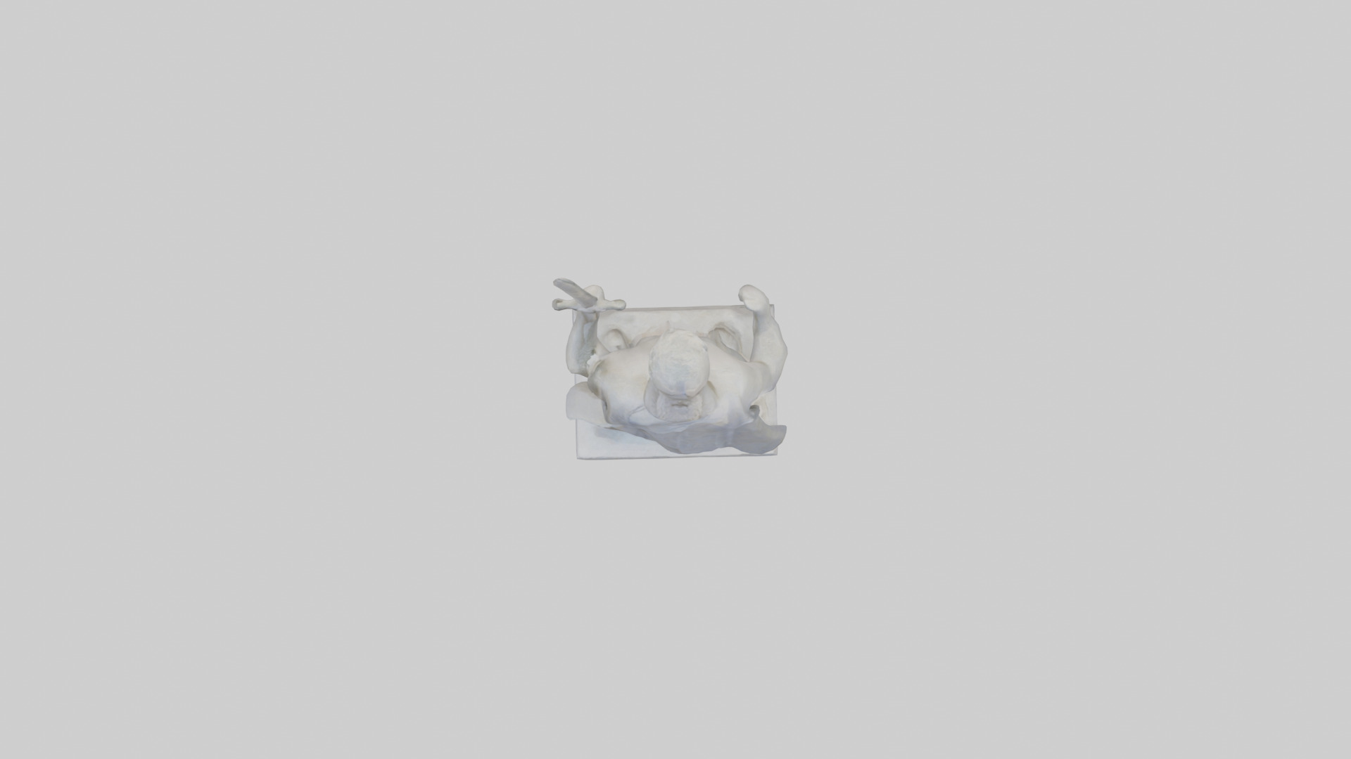 Carved stone statue model Low-poly 3D model_24