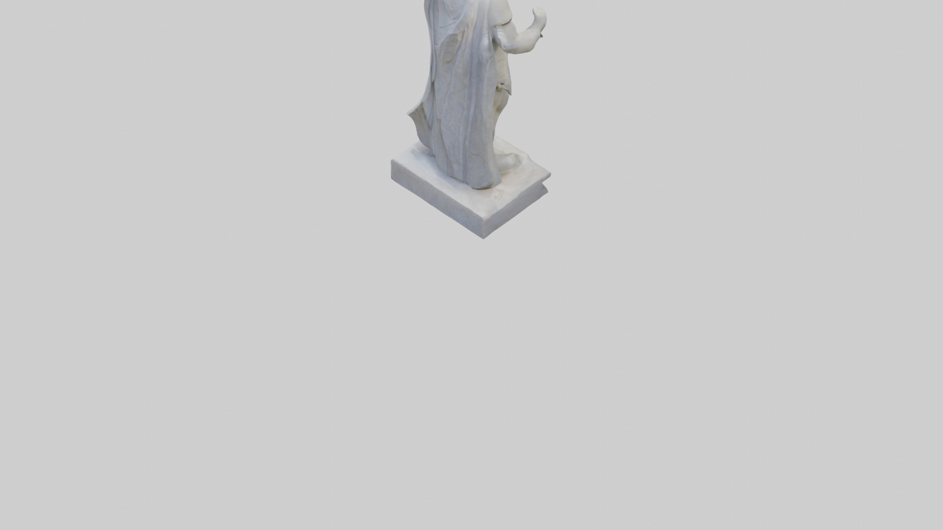 Carved stone statue model Low-poly 3D model_5