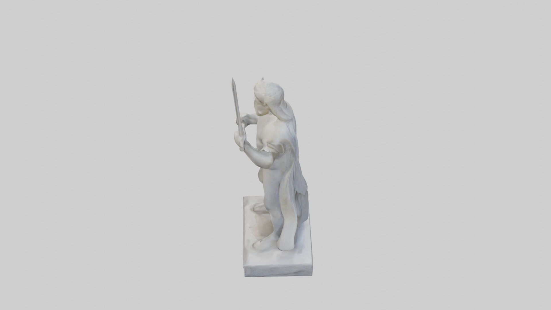 Carved stone statue model Low-poly 3D model_28