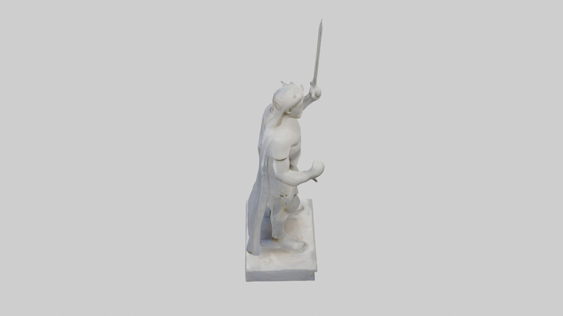 Carved stone statue model Low-poly 3D model_27