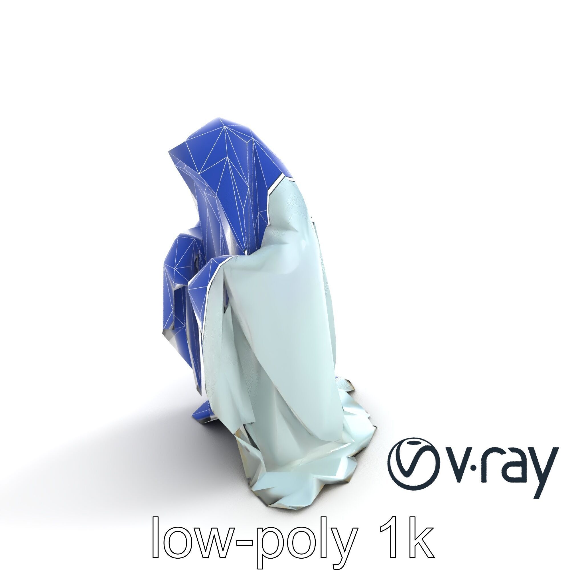 Ethereal Ghost with Flowing Sheet model pack Low-poly 3D model_16
