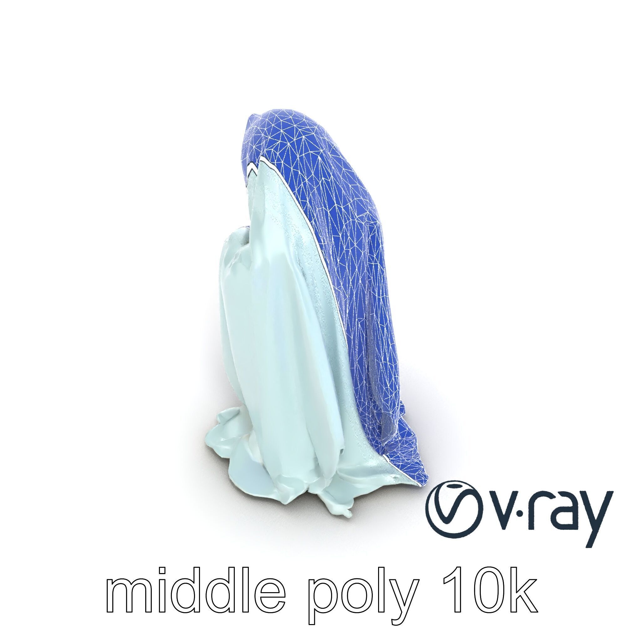Ethereal Ghost with Flowing Sheet model pack Low-poly 3D model_22