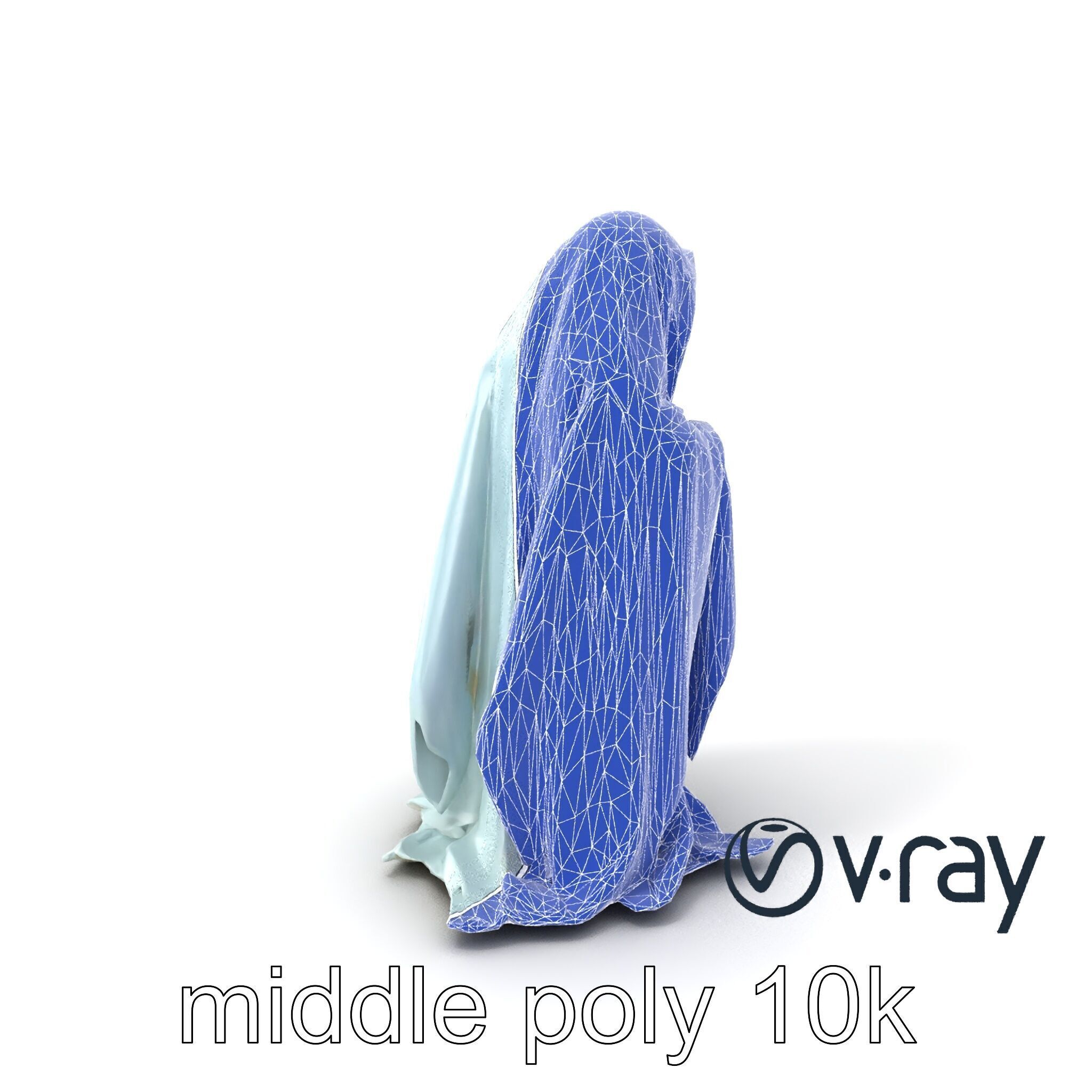 Ethereal Ghost with Flowing Sheet model pack Low-poly 3D model_21
