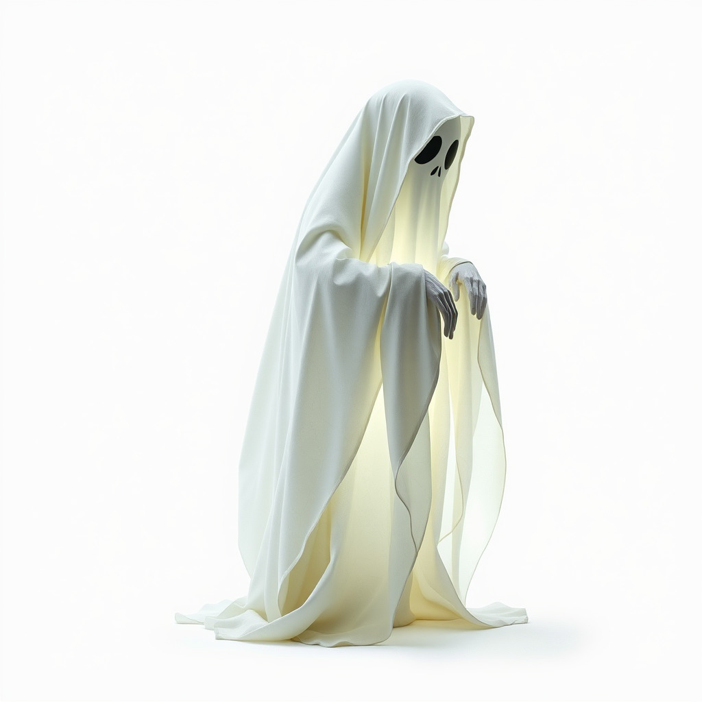 Ethereal Ghost with Flowing Sheet model pack Low-poly 3D model_3