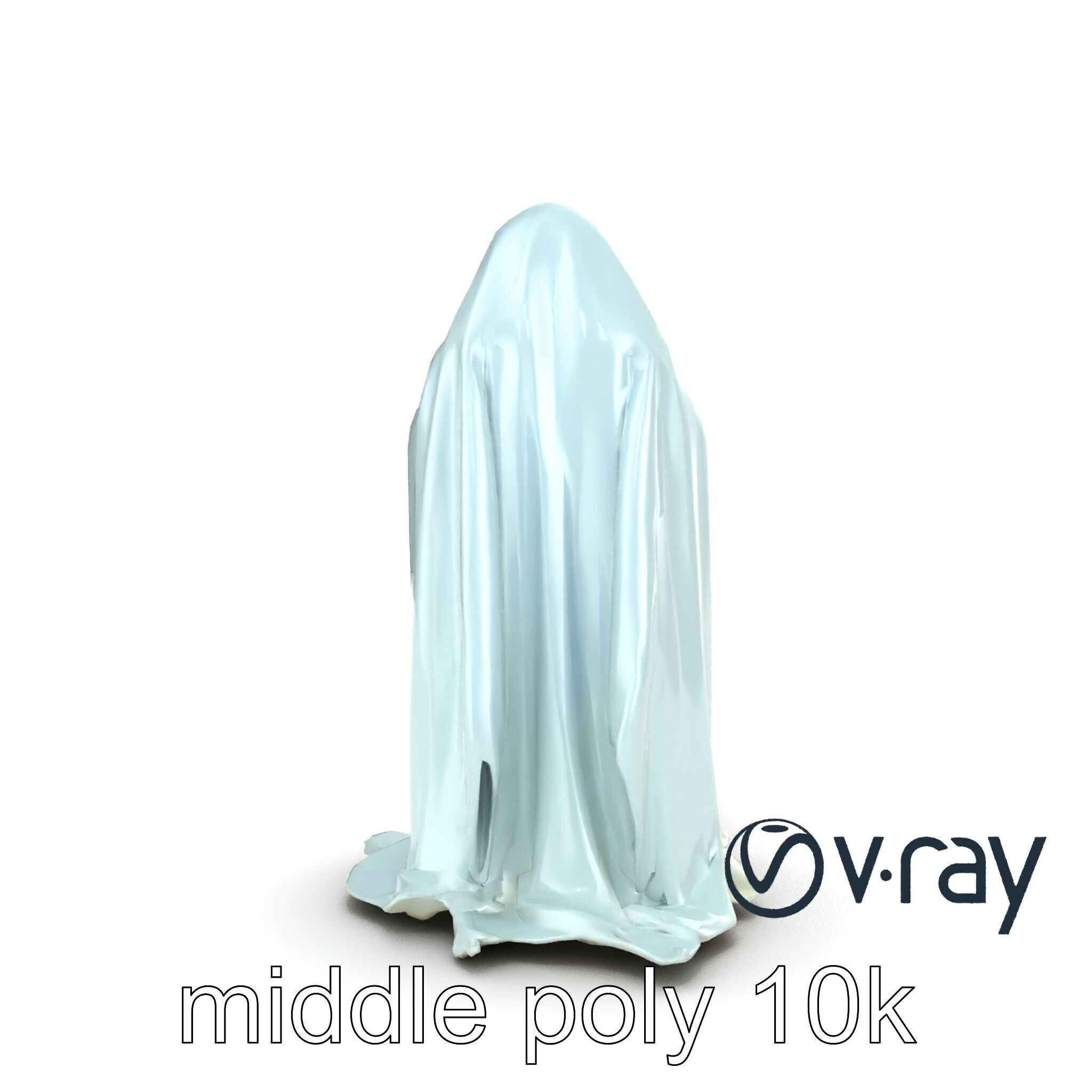 Ethereal Ghost with Flowing Sheet model pack Low-poly 3D model_15