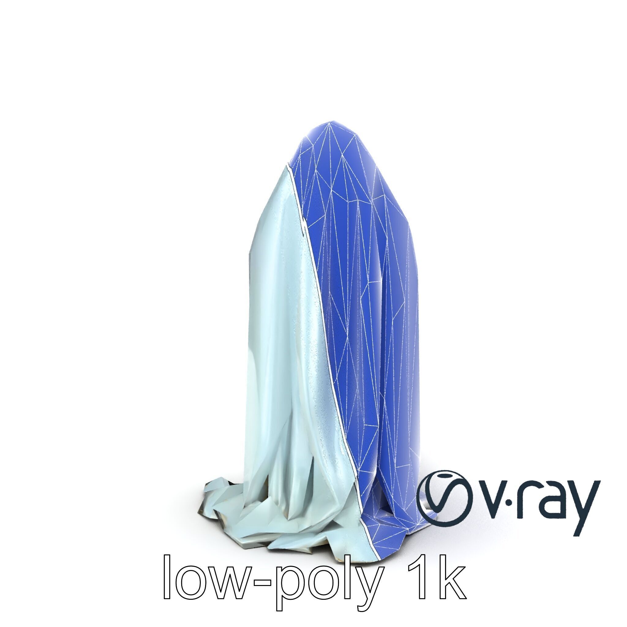Ethereal Ghost with Flowing Sheet model pack Low-poly 3D model_29
