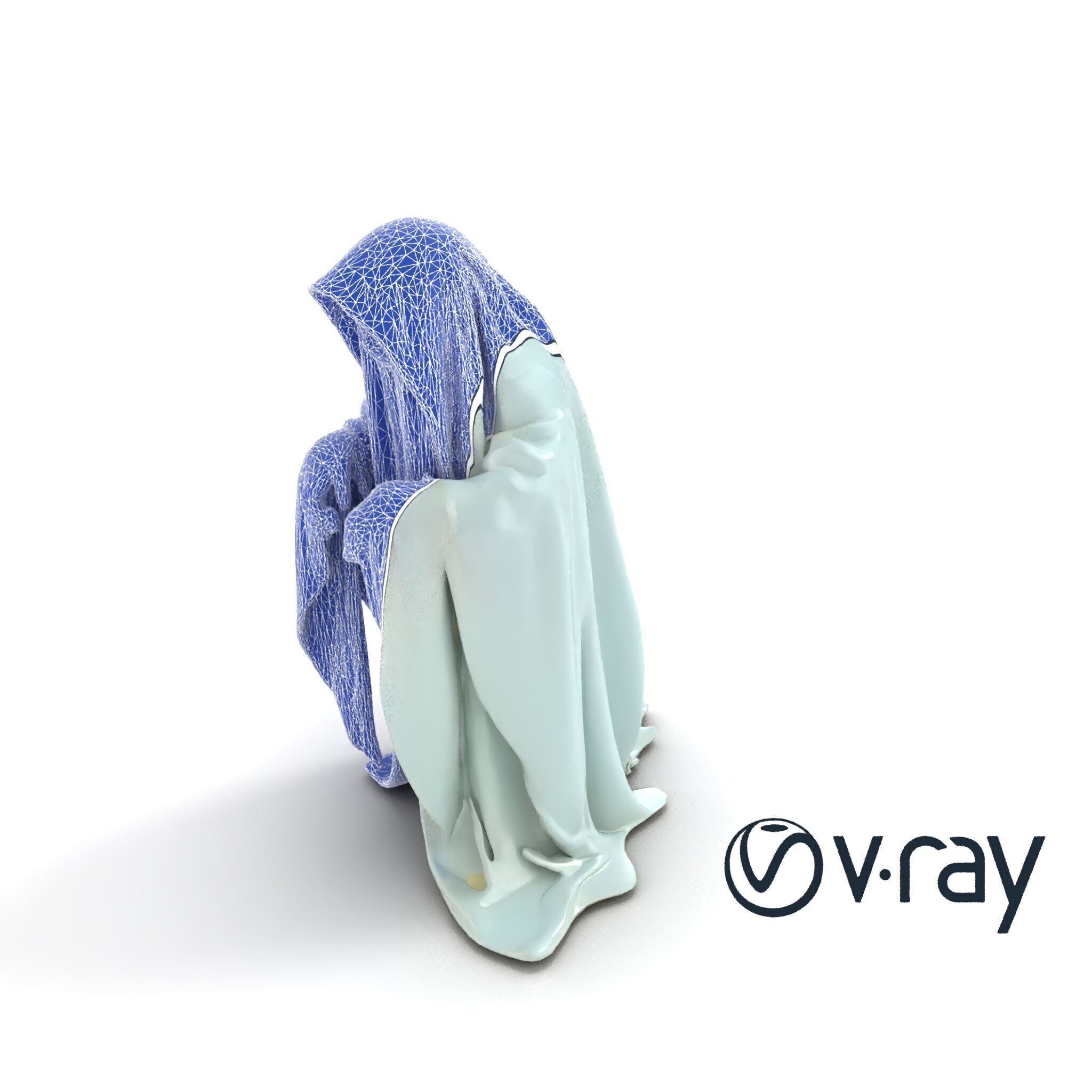 Ethereal Ghost with Flowing Sheet model pack Low-poly 3D model_26