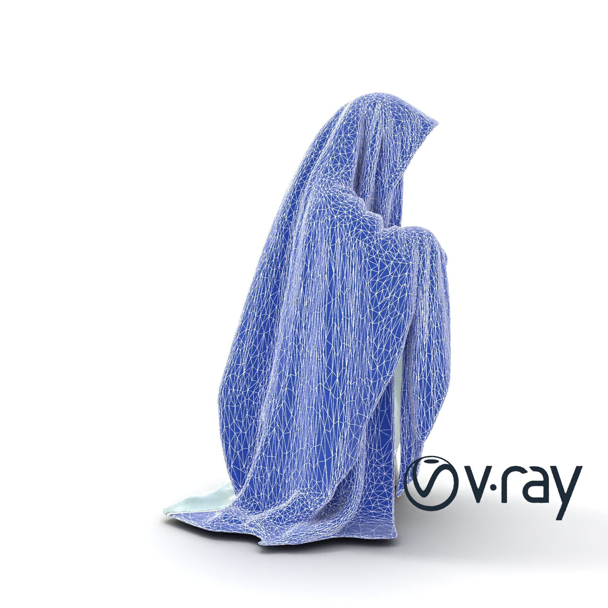 Ethereal Ghost with Flowing Sheet model pack Low-poly 3D model_31