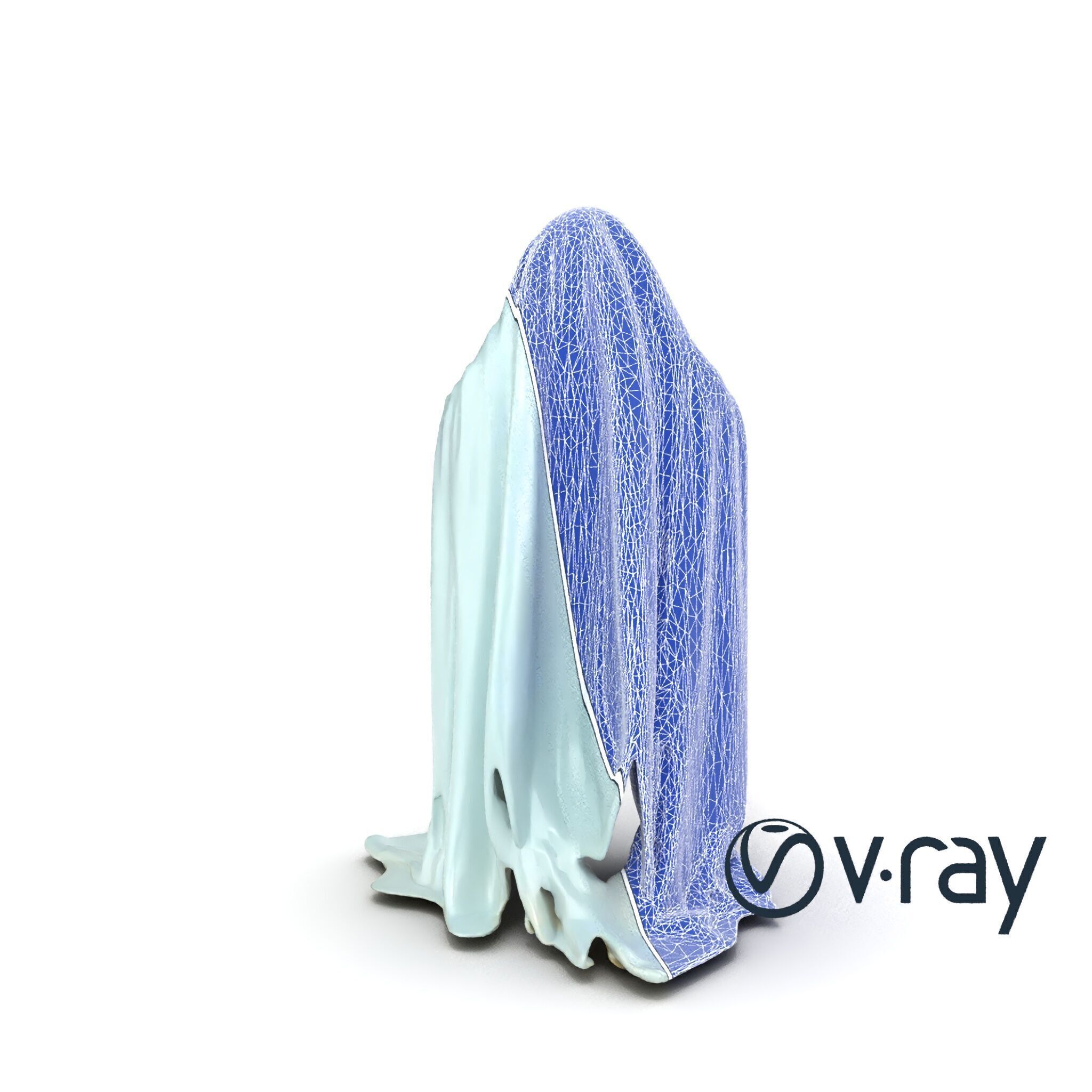 Ethereal Ghost with Flowing Sheet model pack Low-poly 3D model_30