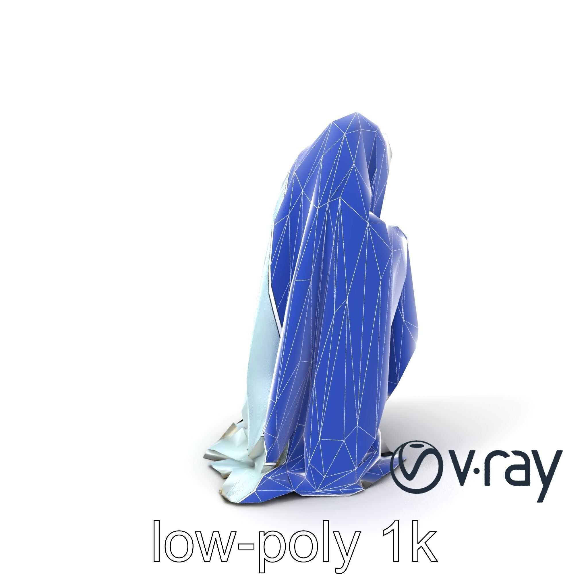 Ethereal Ghost with Flowing Sheet model pack Low-poly 3D model_27