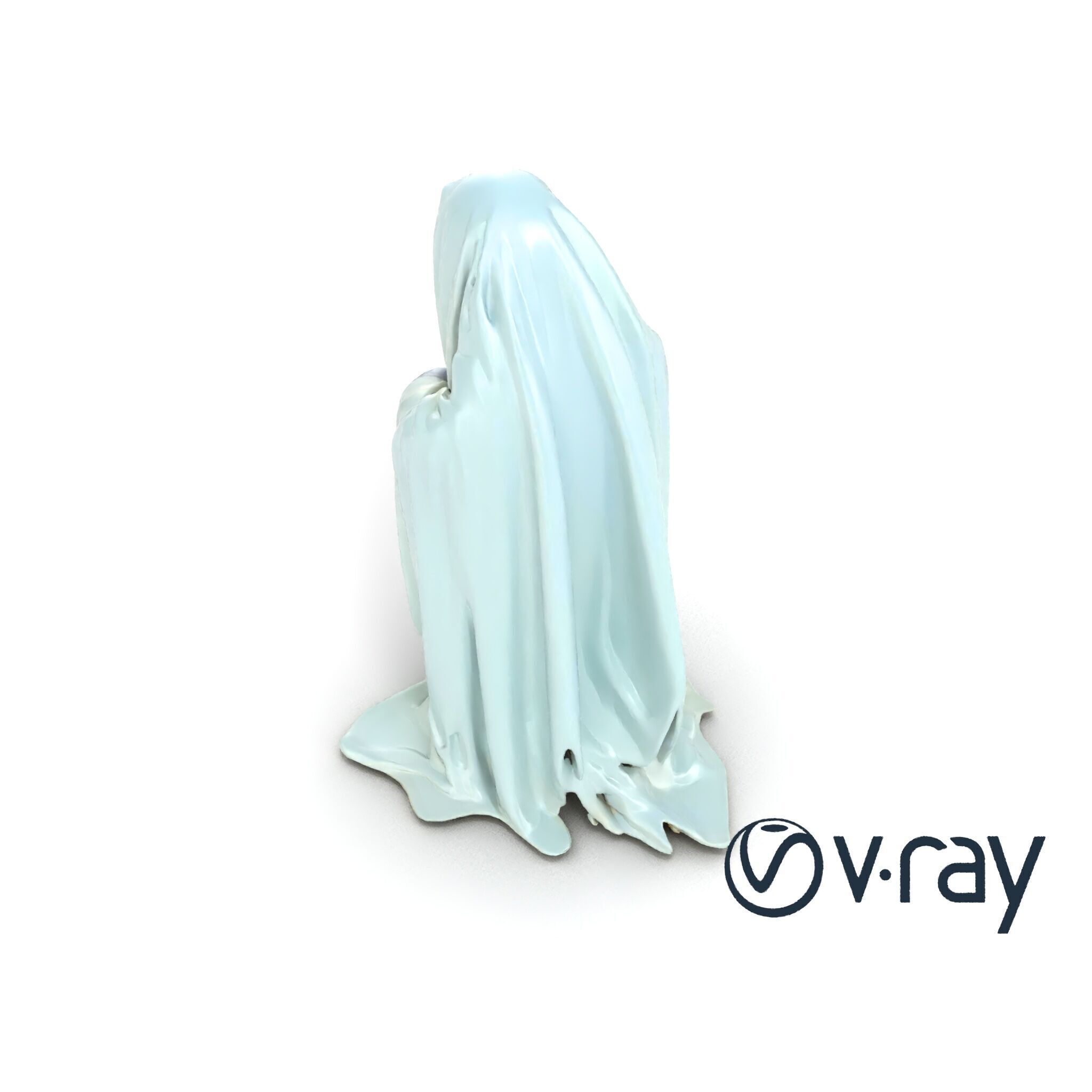 Ethereal Ghost with Flowing Sheet model pack Low-poly 3D model_12