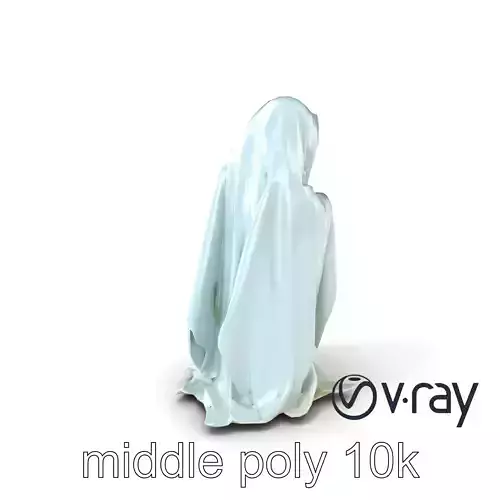 Ethereal Ghost with Flowing Sheet model pack Low-poly 3D model Ethereal Ghost with Flowing Sheet model pack Low-poly 3D model
