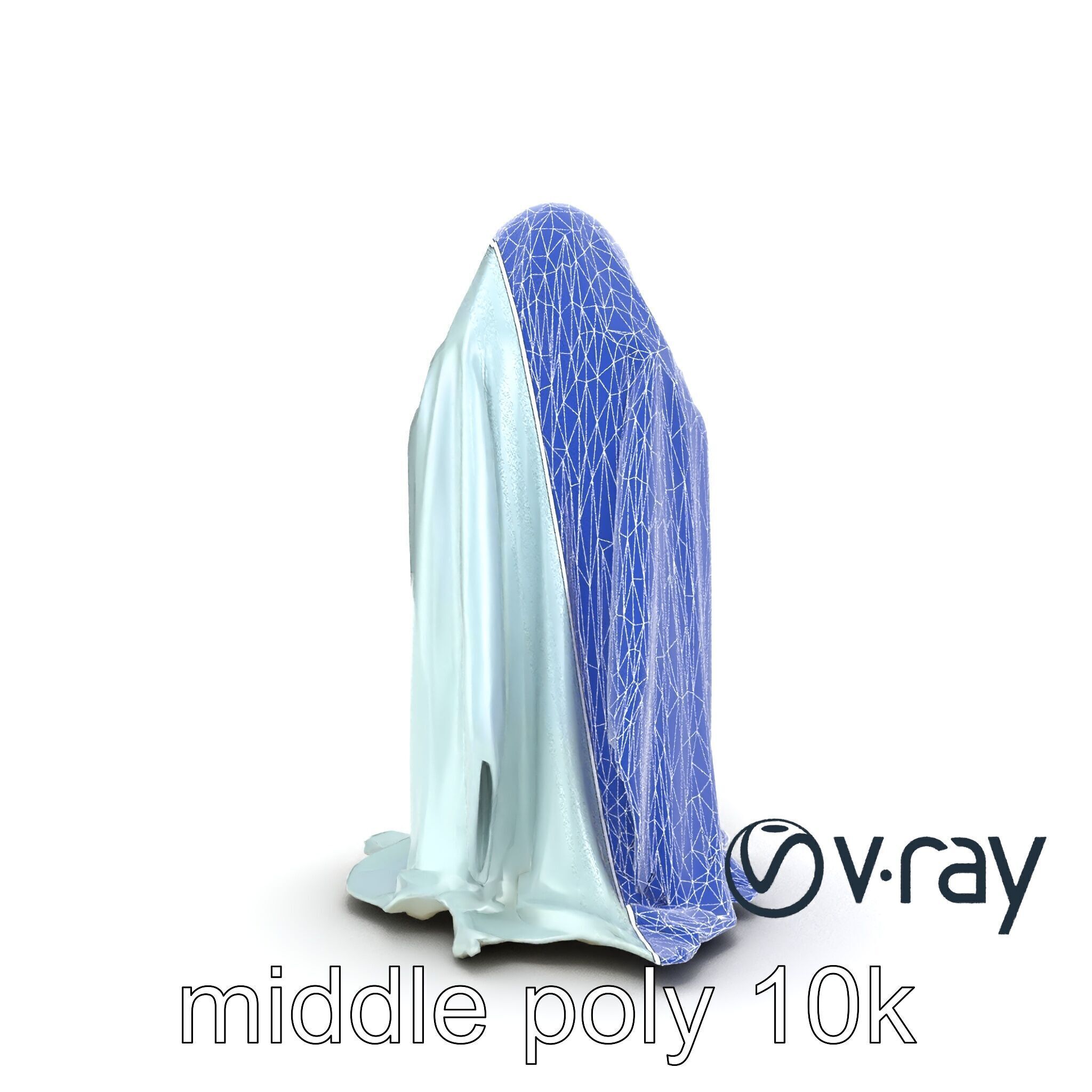 Ethereal Ghost with Flowing Sheet model pack Low-poly 3D model_24