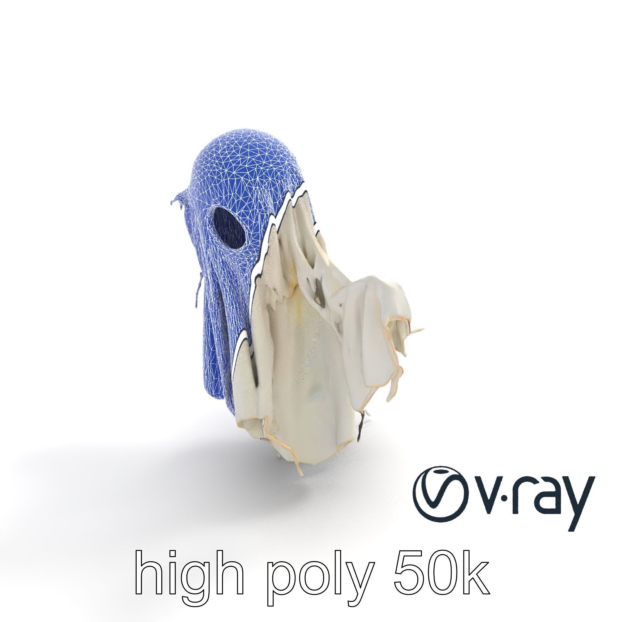 Ethereal Ghost Figure with Glowing Outline Model Pack Low-poly 3D model_23