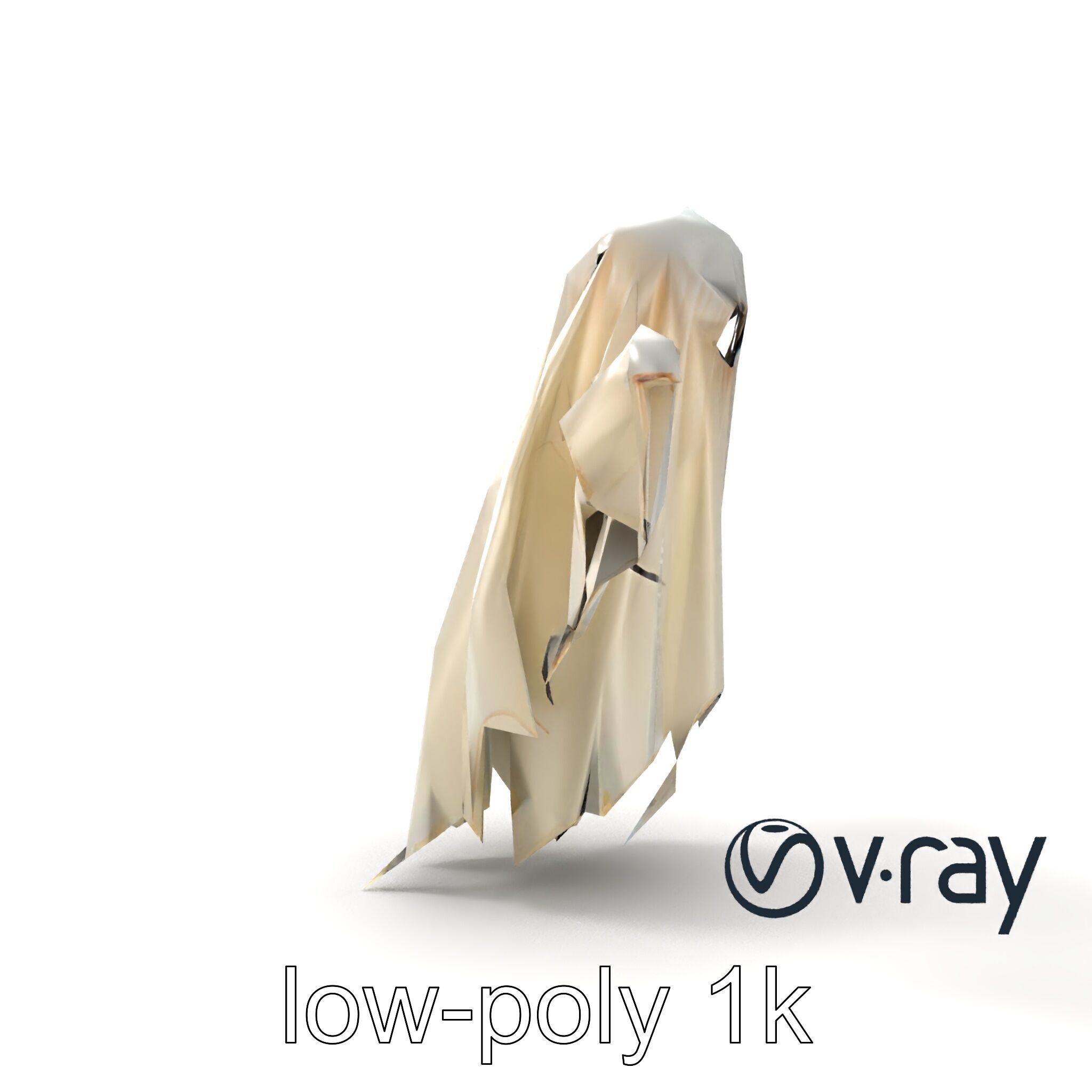Ethereal Ghost Figure with Glowing Outline Model Pack Low-poly 3D model_13