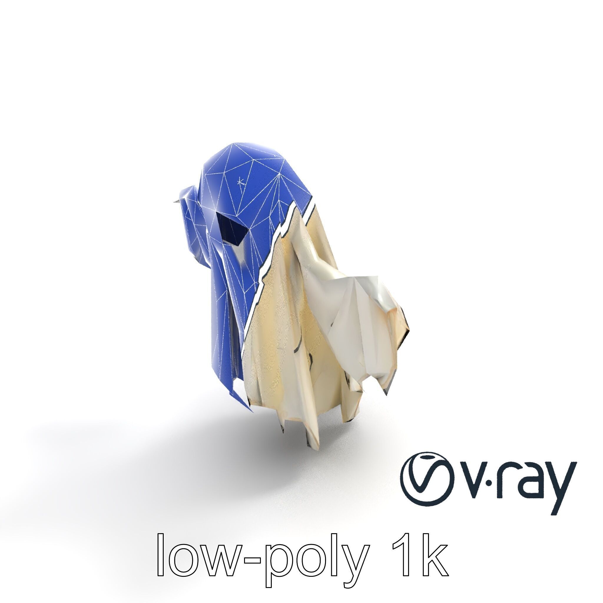 Ethereal Ghost Figure with Glowing Outline Model Pack Low-poly 3D model_21