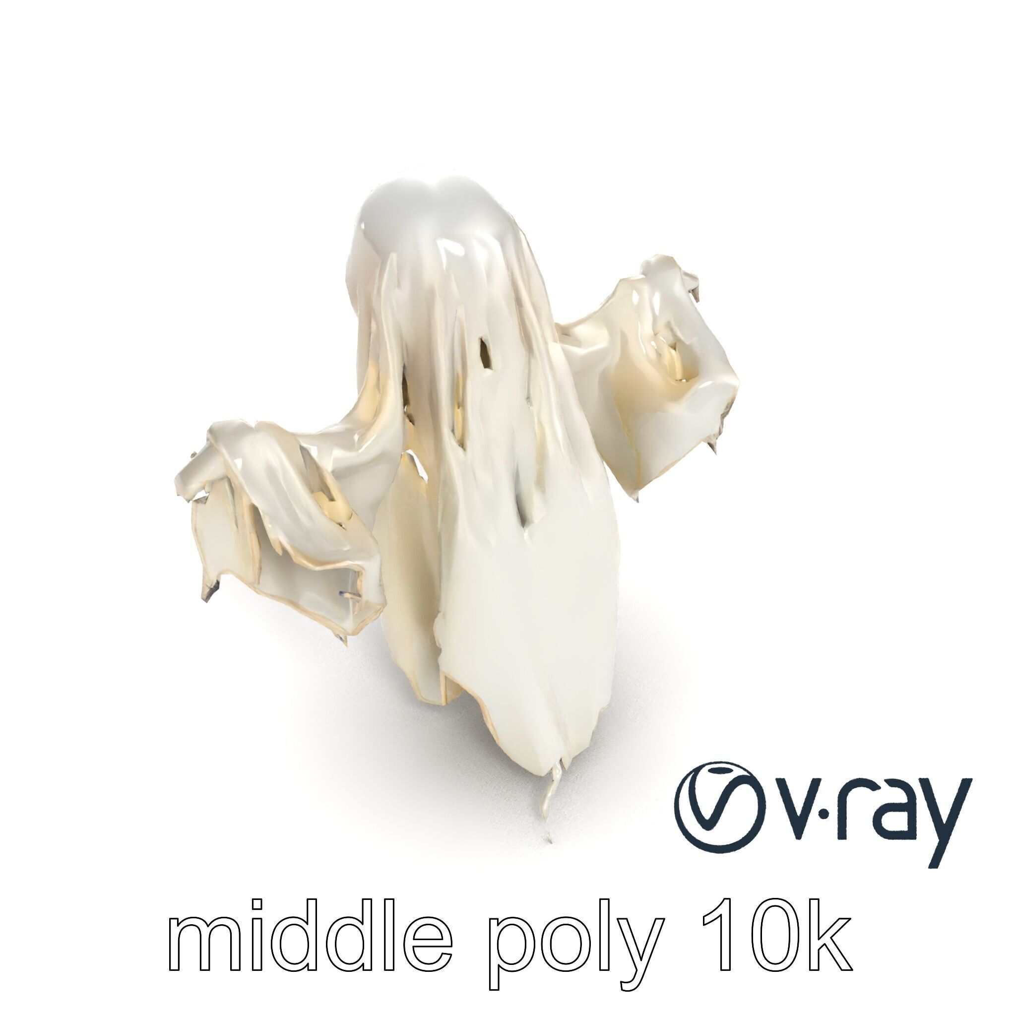 Ethereal Ghost Figure with Glowing Outline Model Pack Low-poly 3D model_10