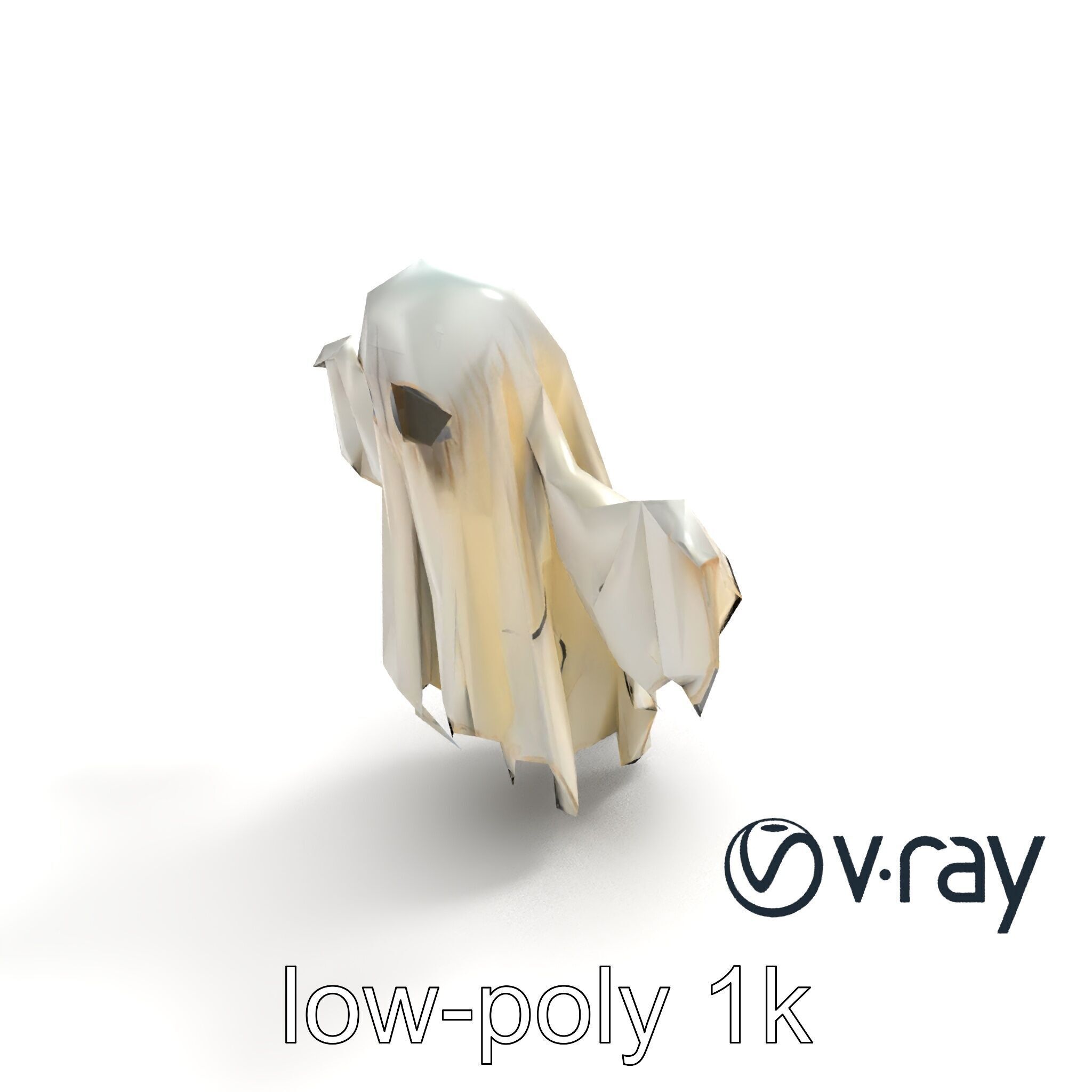 Ethereal Ghost Figure with Glowing Outline Model Pack Low-poly 3D model_5
