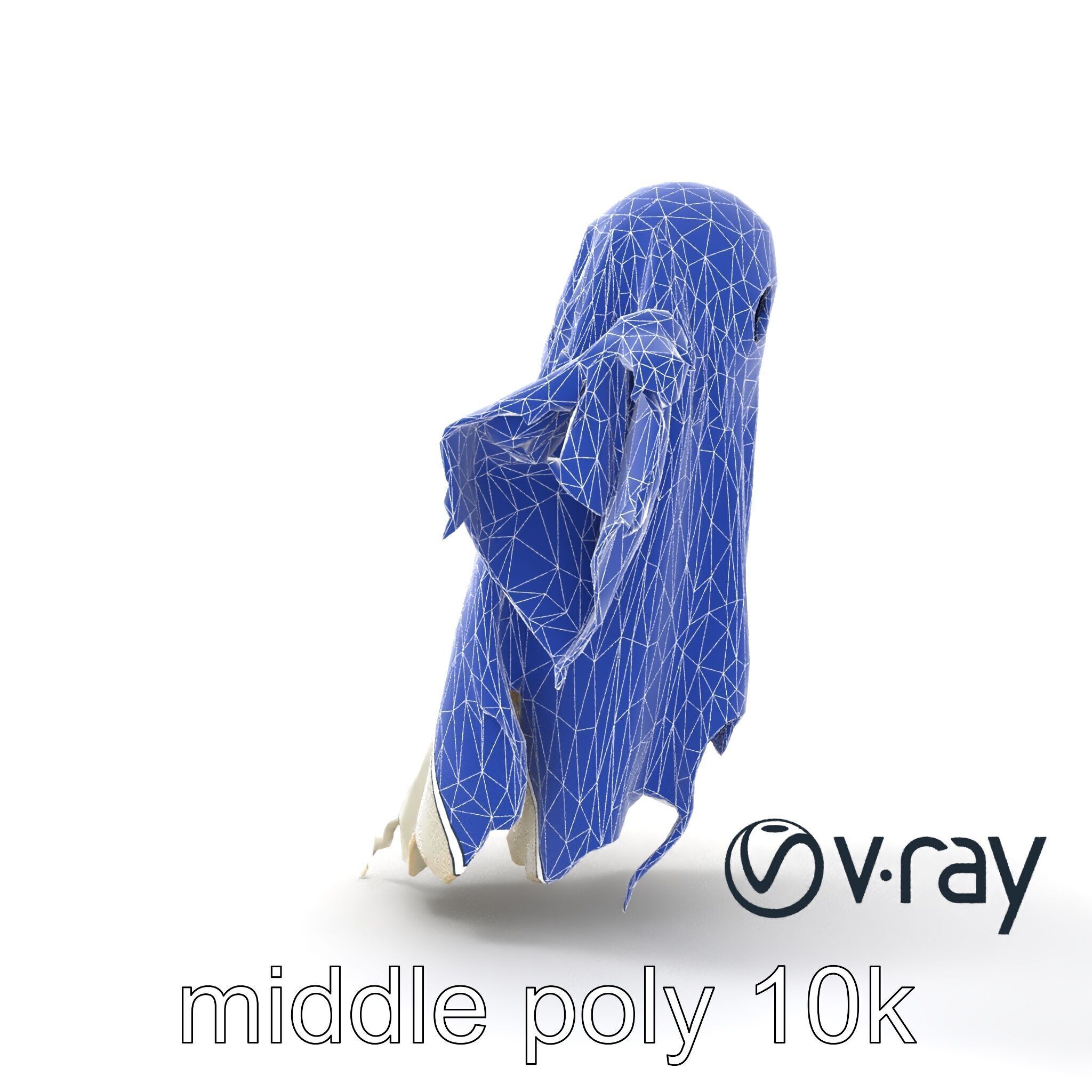 Ethereal Ghost Figure with Glowing Outline Model Pack Low-poly 3D model_19