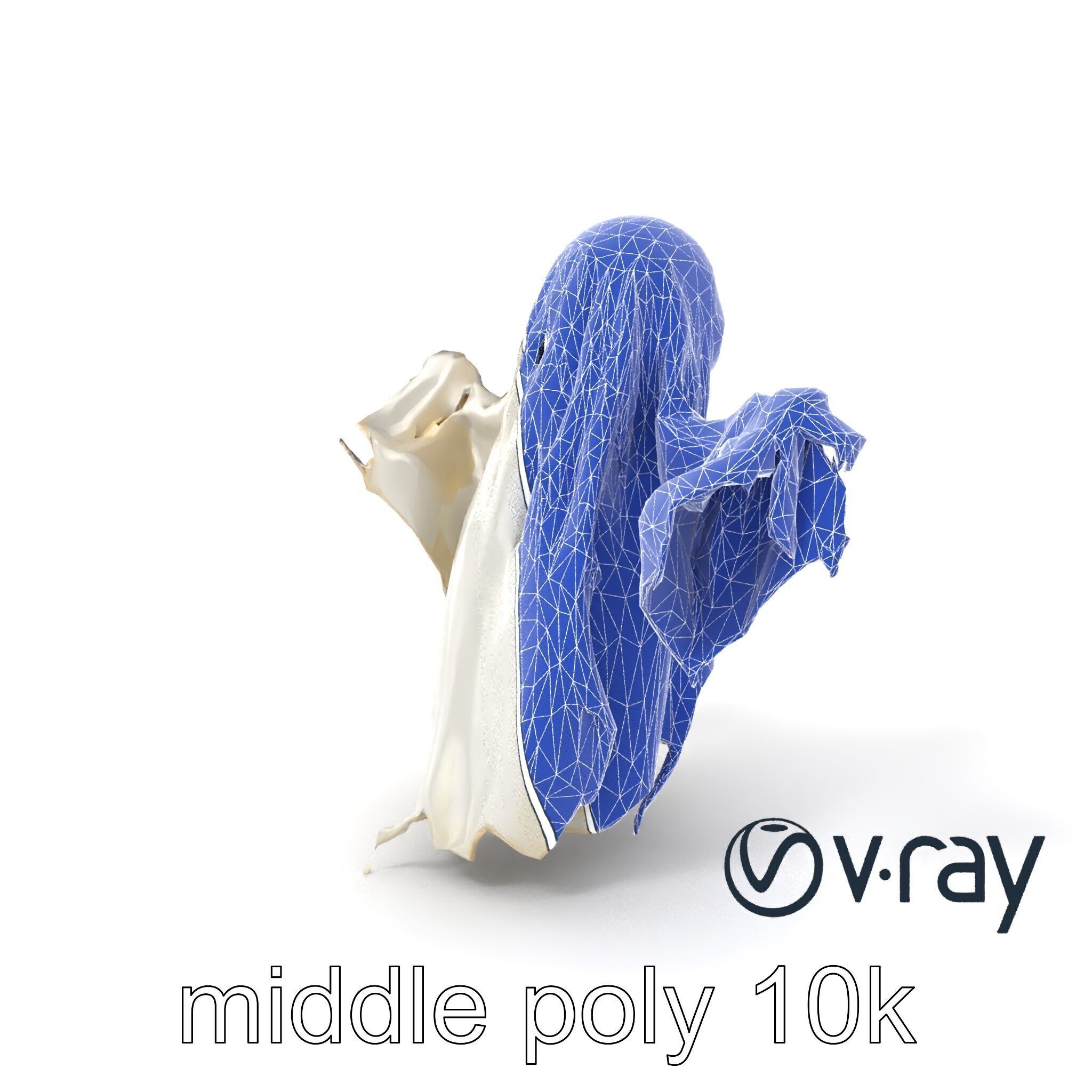 Ethereal Ghost Figure with Glowing Outline Model Pack Low-poly 3D model_4