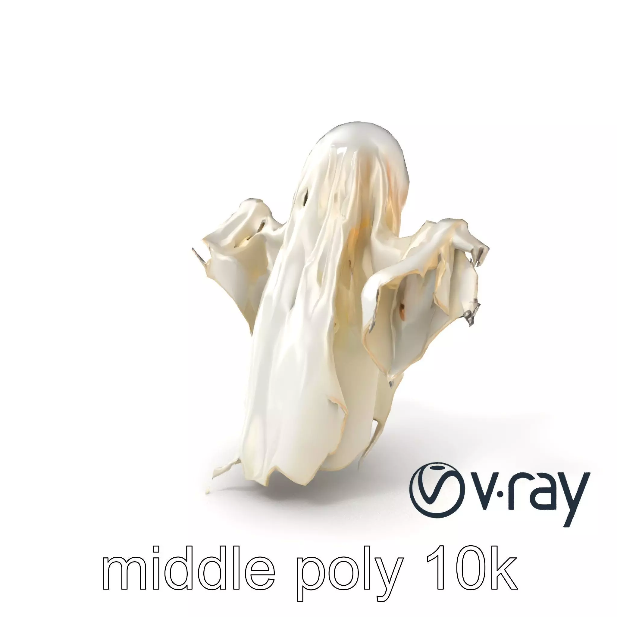 Ethereal Ghost Figure with Glowing Outline Model Pack Low-poly 3D model_0