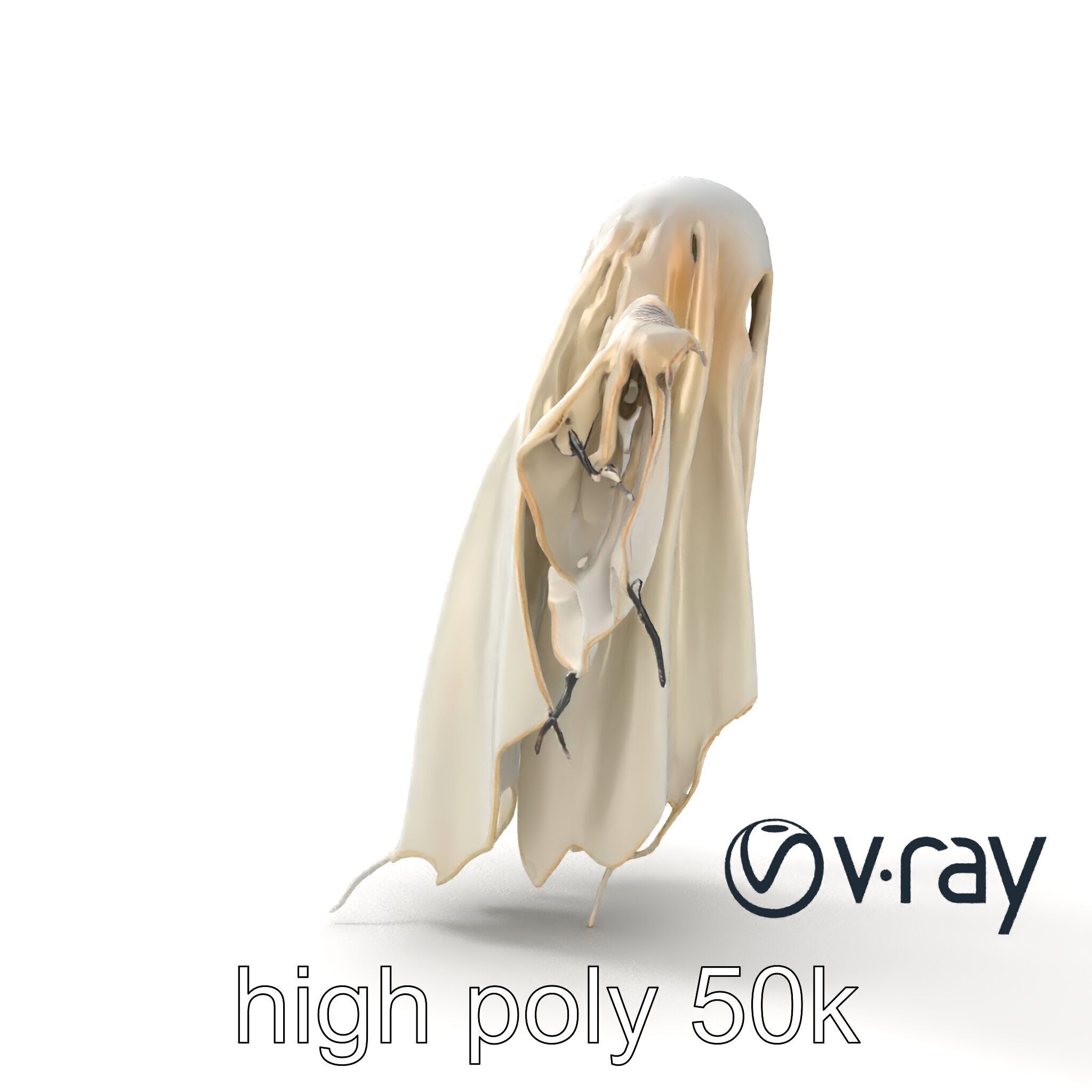 Ethereal Ghost Figure with Glowing Outline Model Pack Low-poly 3D model_24