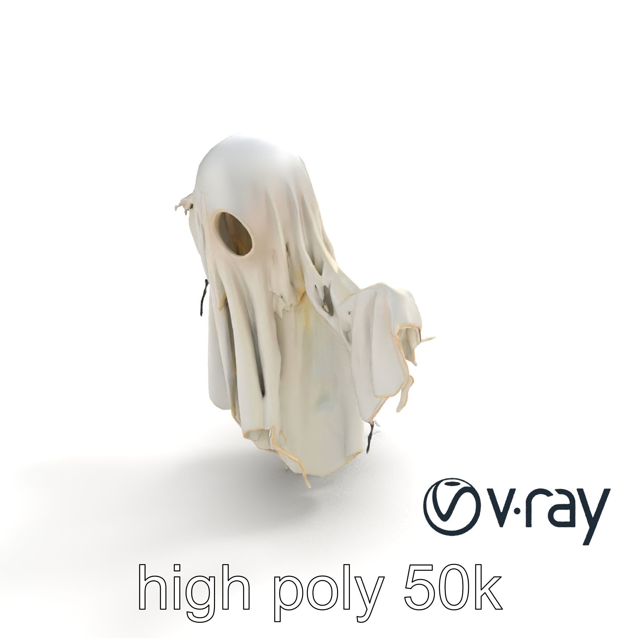 Ethereal Ghost Figure with Glowing Outline Model Pack Low-poly 3D model_22