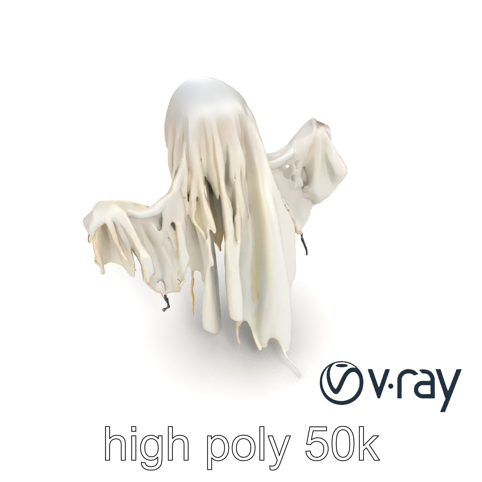 Ethereal Ghost Figure with Glowing Outline Model Pack Low-poly 3D model_12