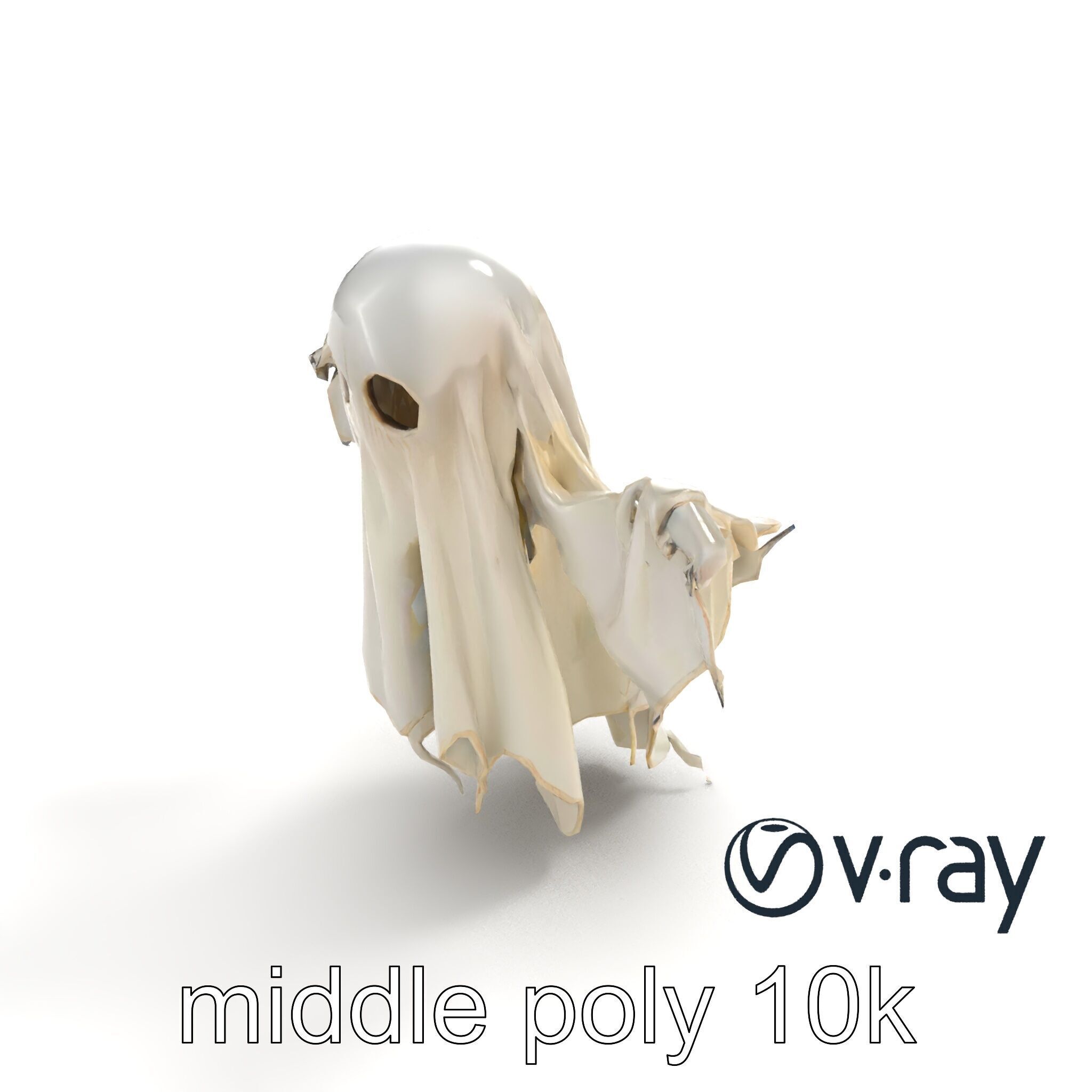 Ethereal Ghost Figure with Glowing Outline Model Pack Low-poly 3D model_7